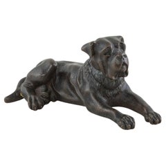 French Bronze Sculpture of a Mastiff Dog