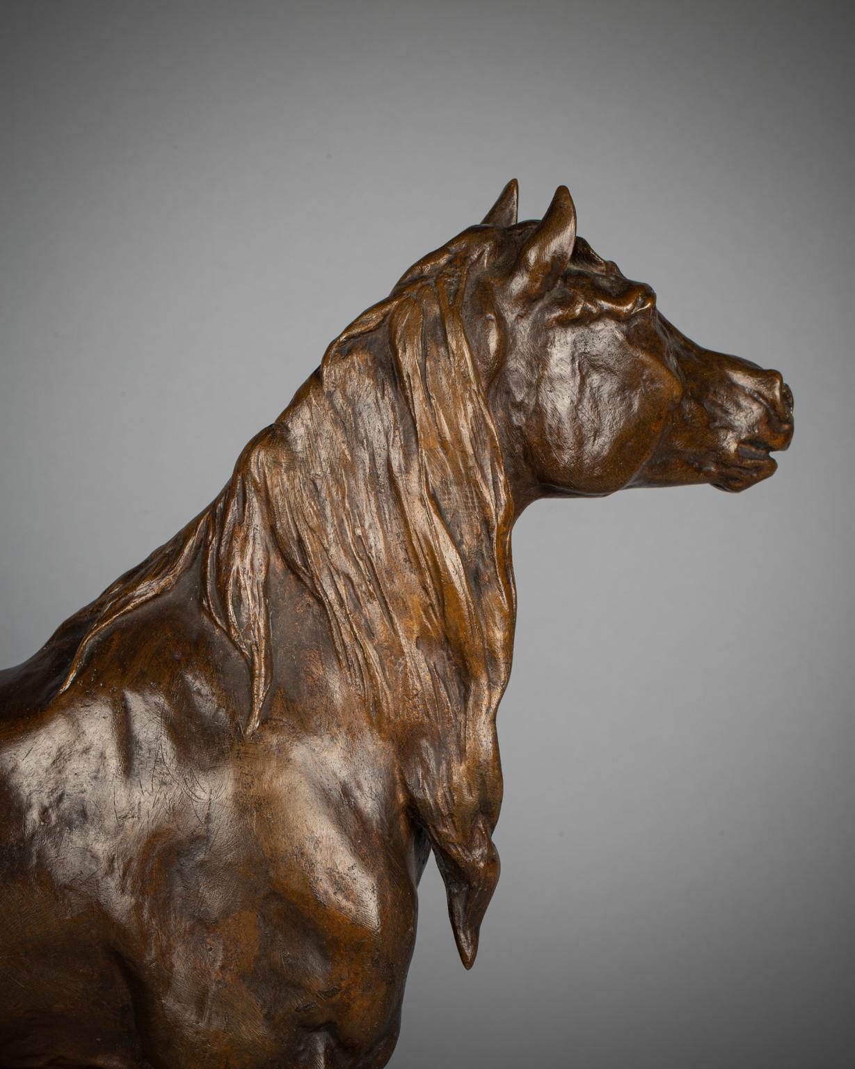 French Bronze Sculpture of a Stallion, PJ Mene (1810-1871) For Sale 5