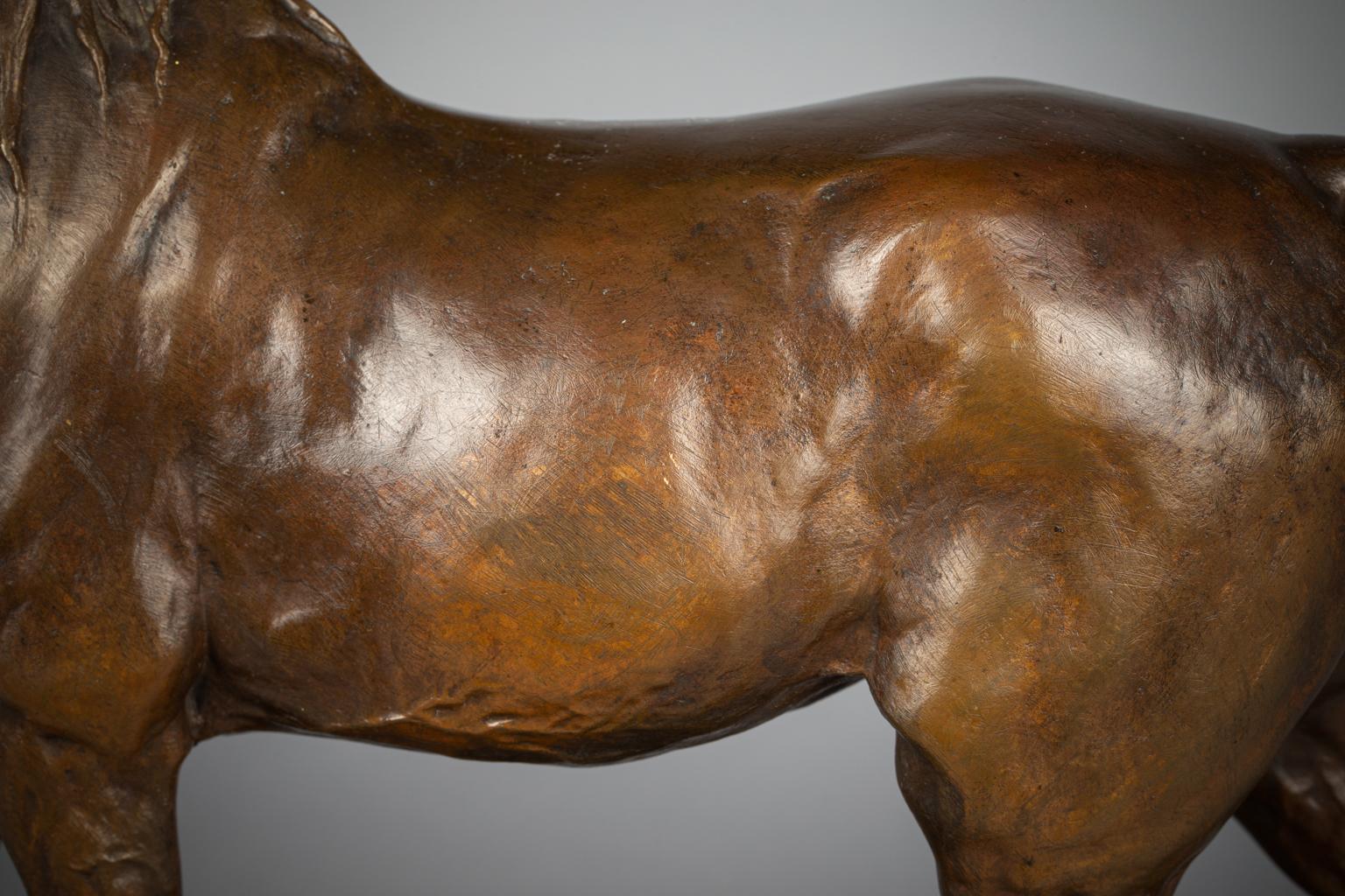 French Bronze Sculpture of a Stallion, PJ Mene (1810-1871) For Sale 3
