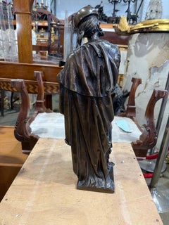 French Bronze Sculpture of a Troubadour with Mandolin