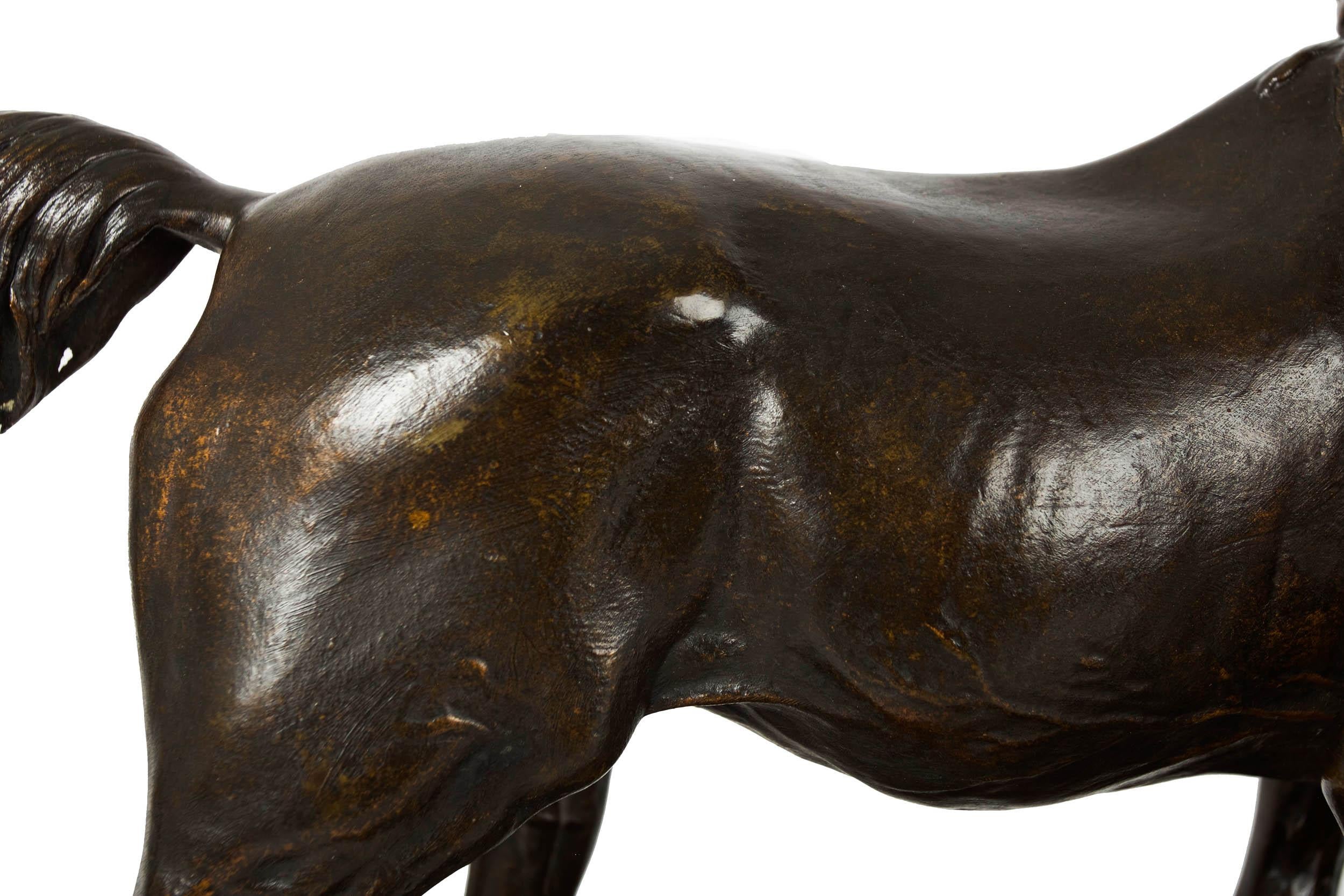 French Bronze Sculpture of Arabian Horses 