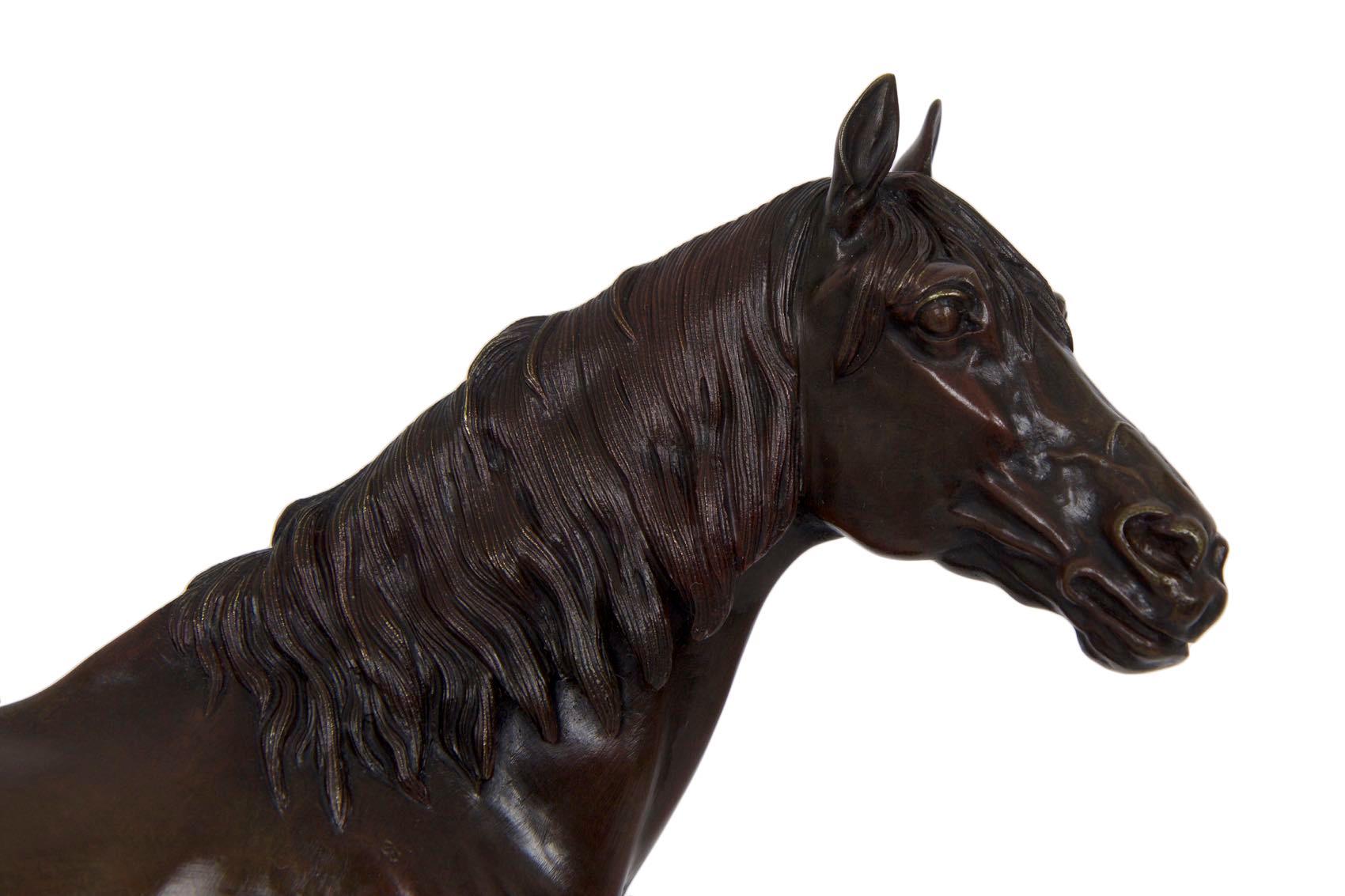 p j mene bronze horse statue