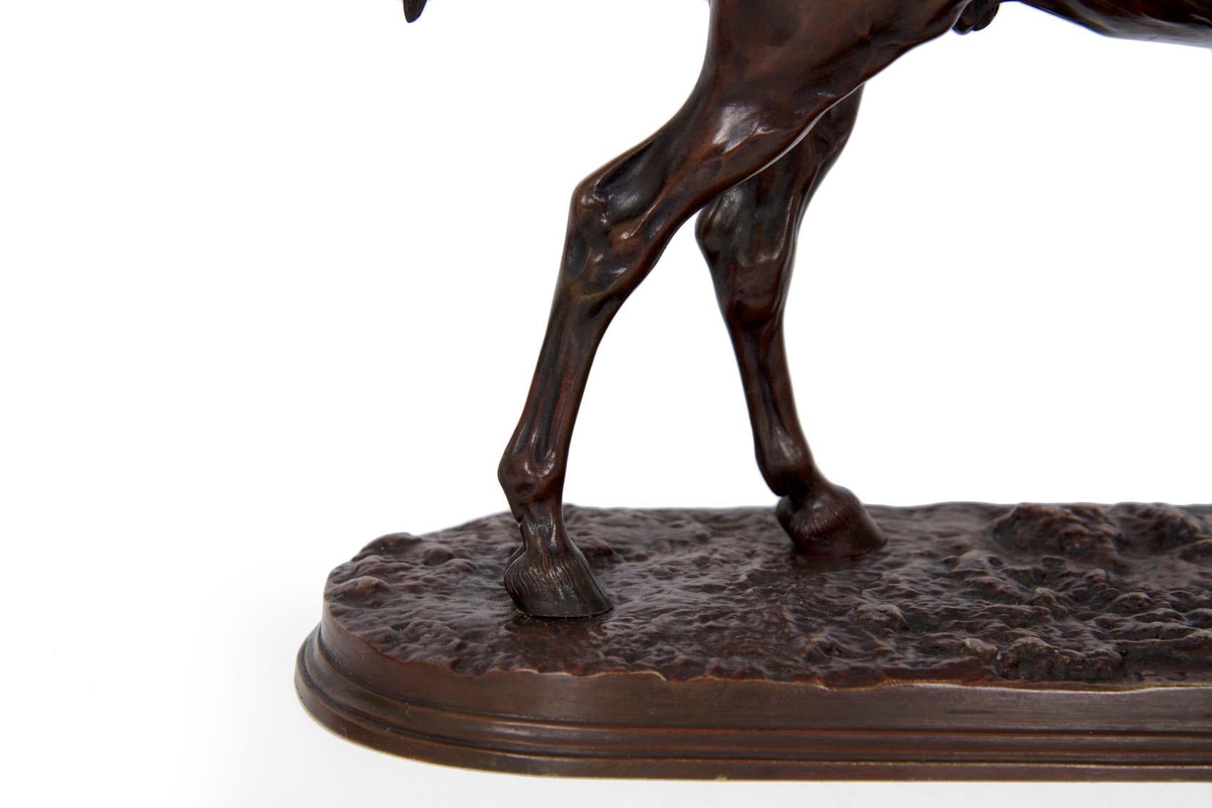 Bronze Sculpture française en bronze de l'étalon 