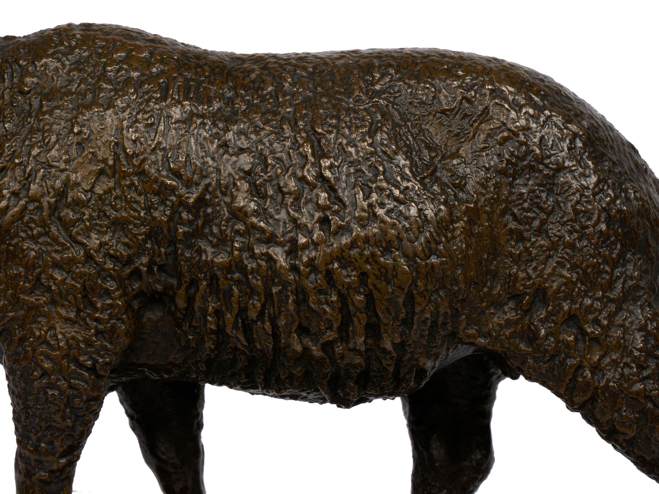 French Bronze Sculpture of “Merino Ewe” by Isidore Bonheur 7