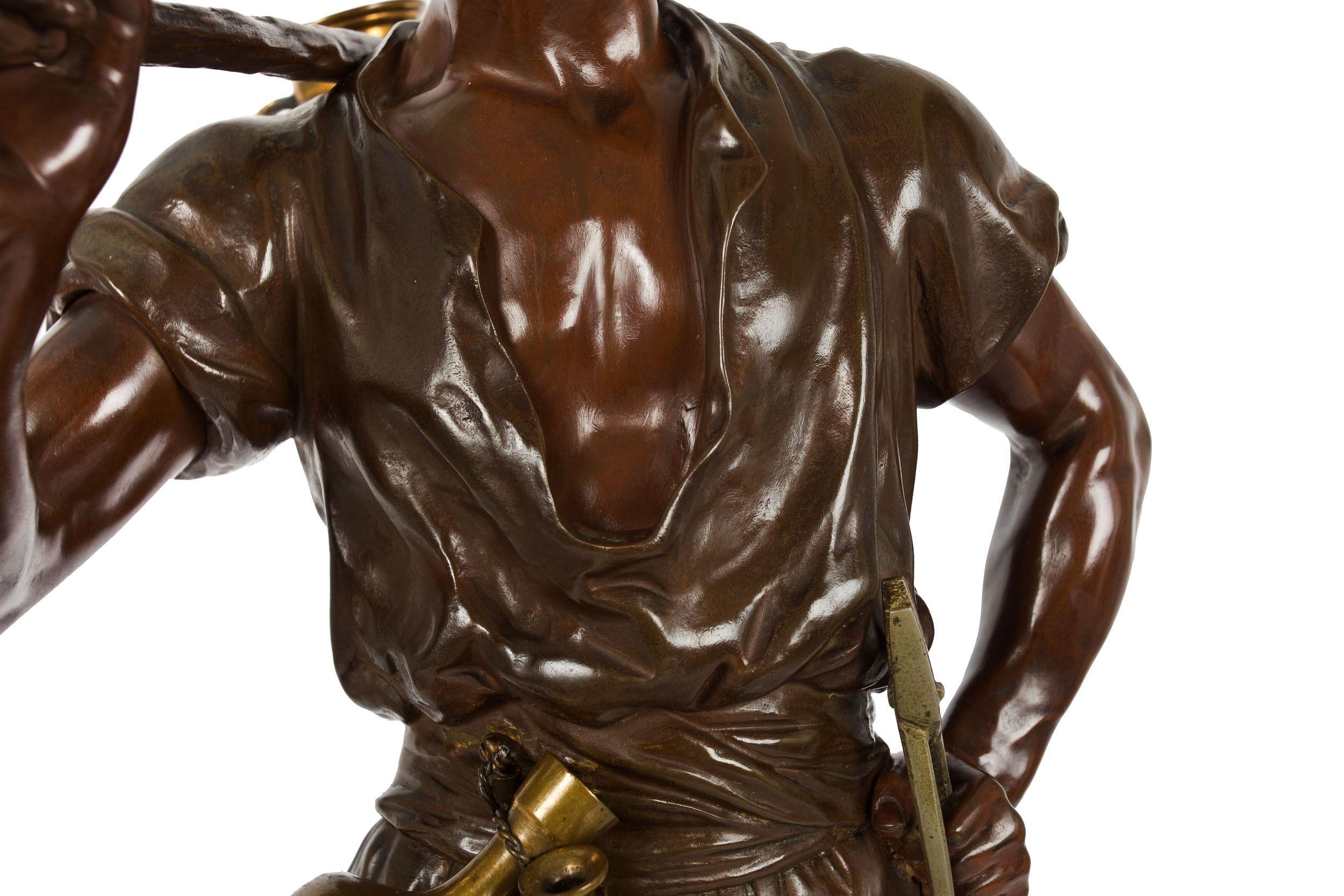 Sculpture française en bronze du « porteur d'eau tunisien » par Marcel Debut en vente 6