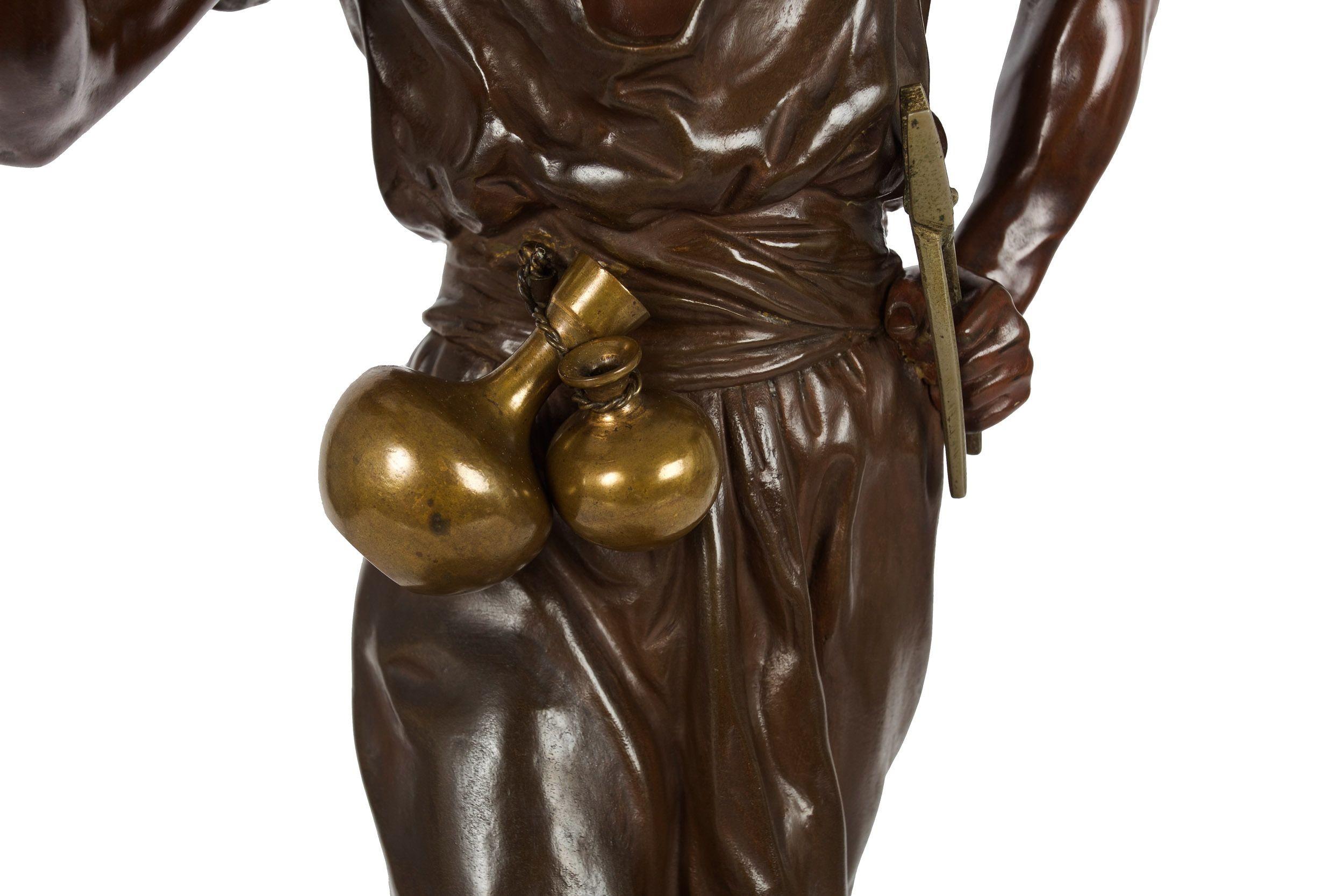 Sculpture française en bronze du « porteur d'eau tunisien » par Marcel Debut en vente 1