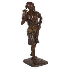 French Bronze Sculpture of "Tunisian Water Carrier" by Marcel Debut