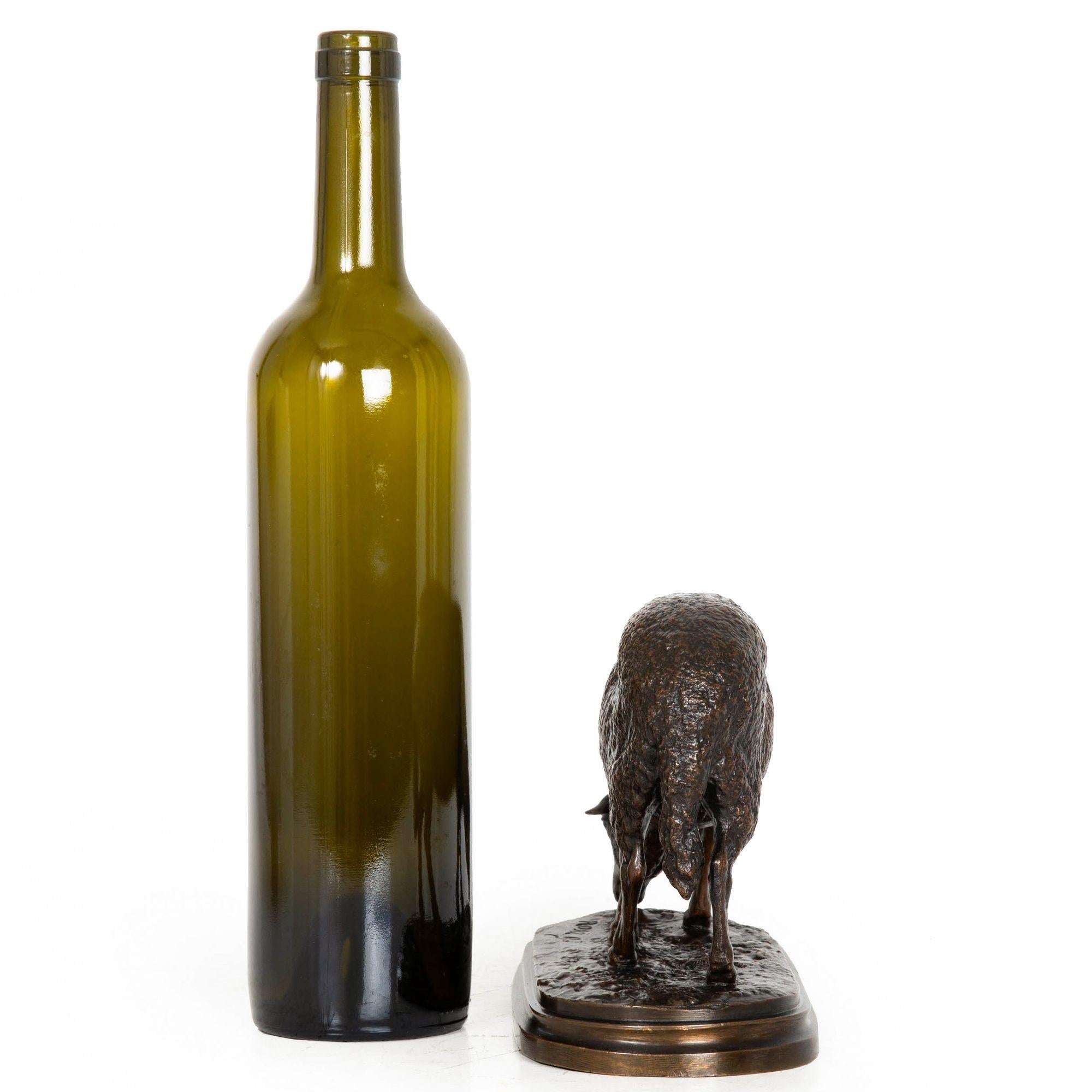 19th Century French Bronze Sculpture Rosa Bonheur “Mouton Broutant” Sheep ca. 1860