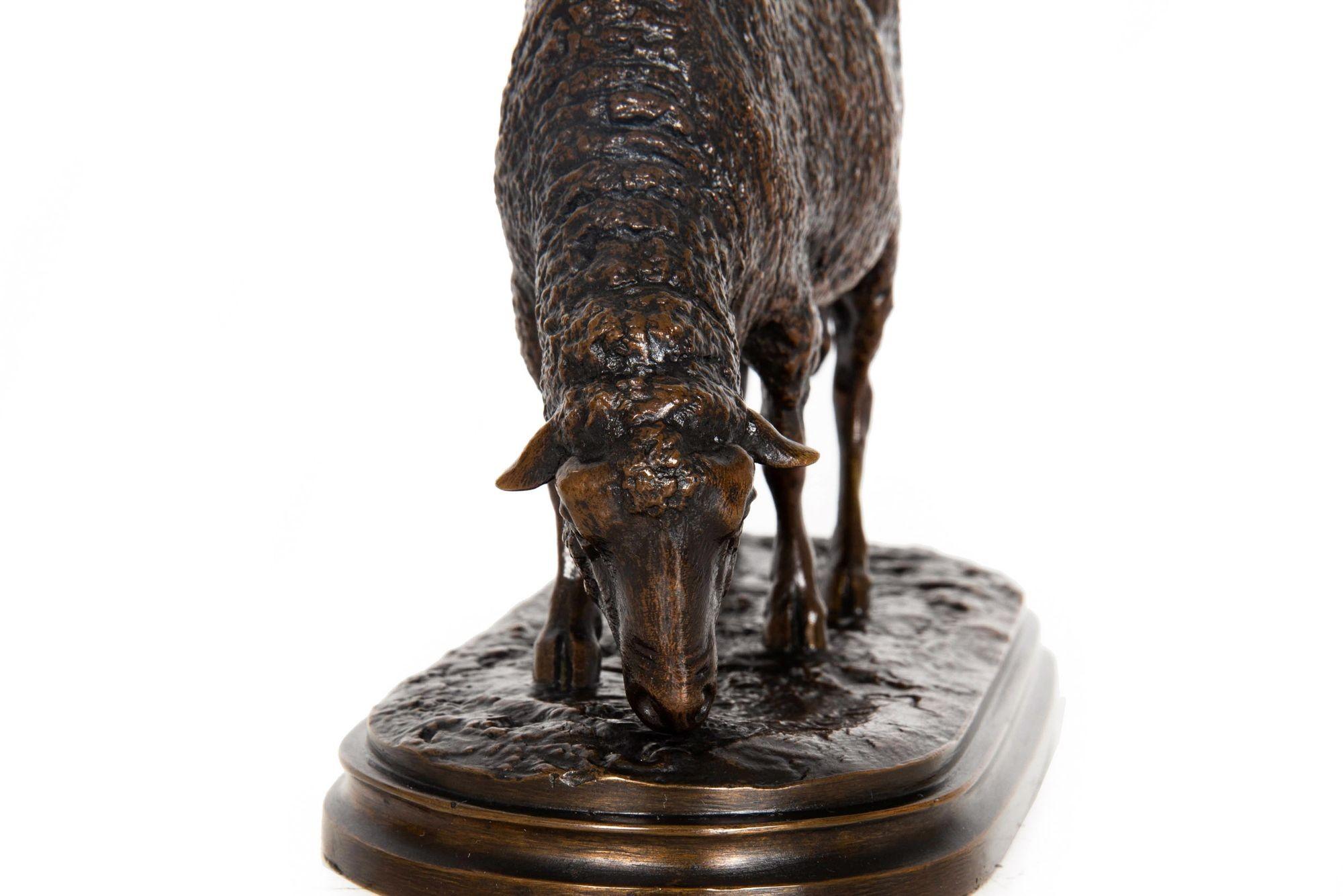 French Bronze Sculpture Rosa Bonheur “Mouton Broutant” Sheep ca. 1860 3