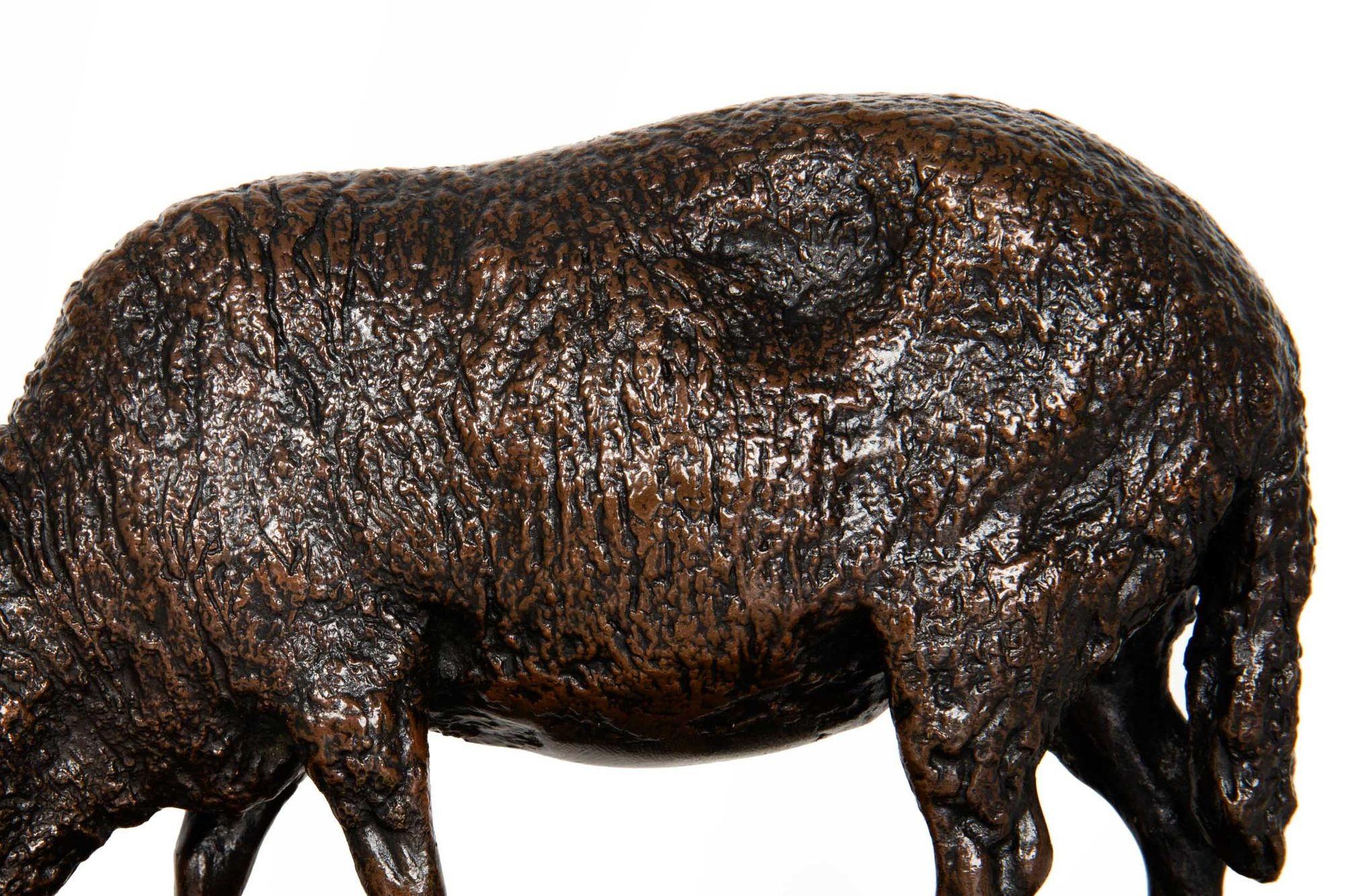 French Bronze Sculpture Rosa Bonheur “Mouton Broutant” Sheep ca. 1860 4