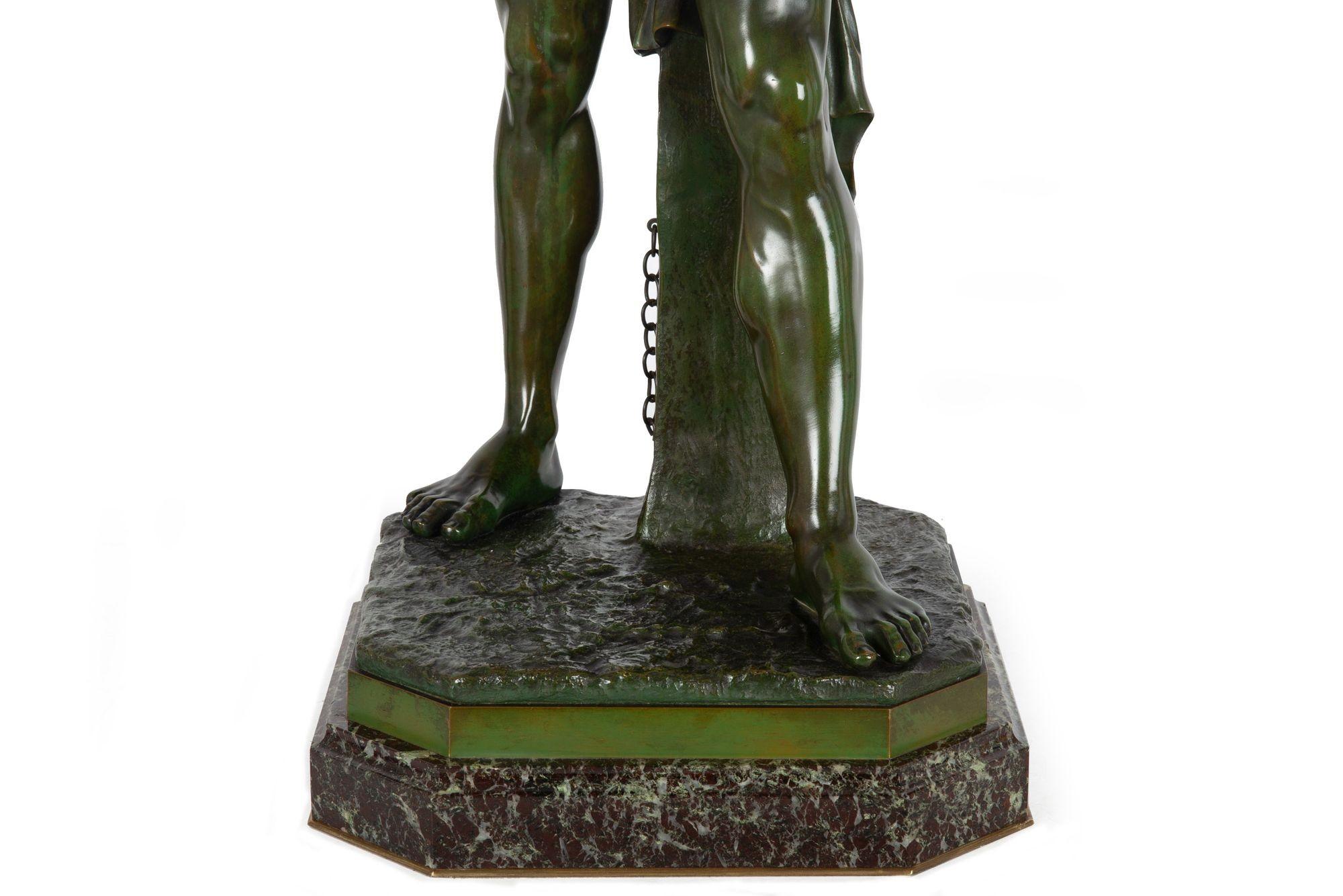 French Bronze Sculpture “Spartacus Breaking His Chains” after Denis Foyatier 6