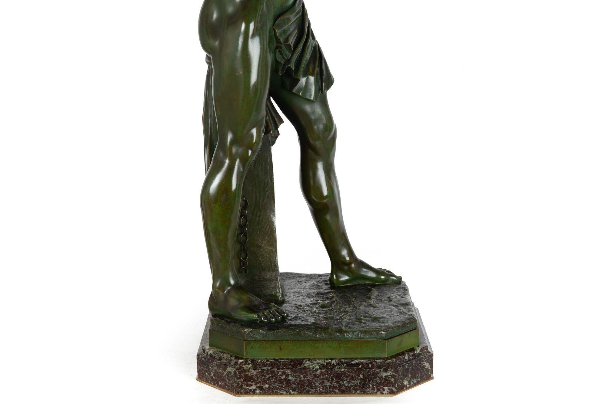 French Bronze Sculpture “Spartacus Breaking His Chains” after Denis Foyatier 8