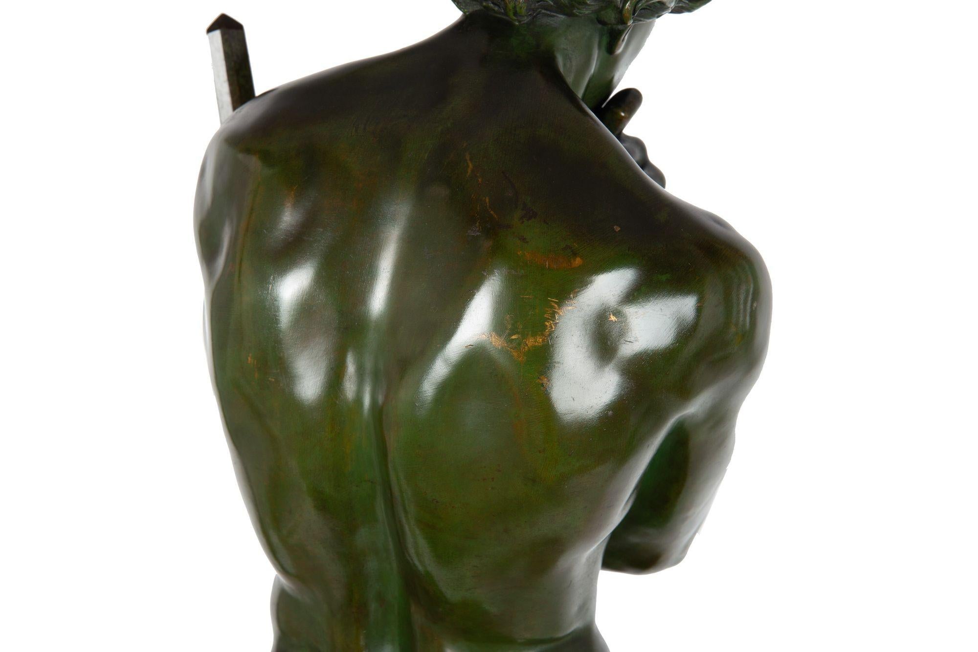 Sculpture française Spartacus brisant ses chaînes d'après Denis Foyatier 9