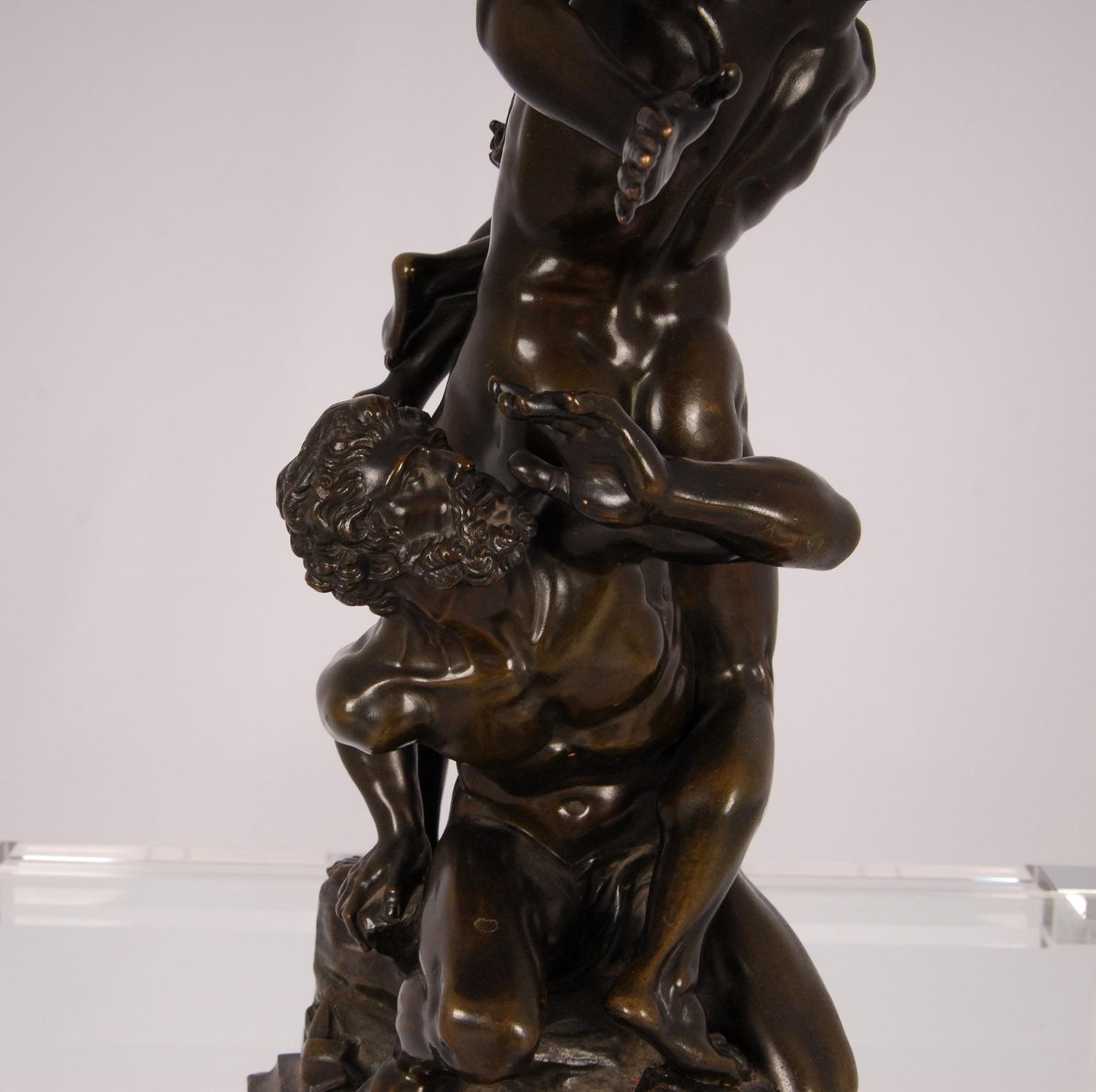 Renaissance Revival French Bronze Sculpture the Abduction of Sabine Women Giambologna Renaissance