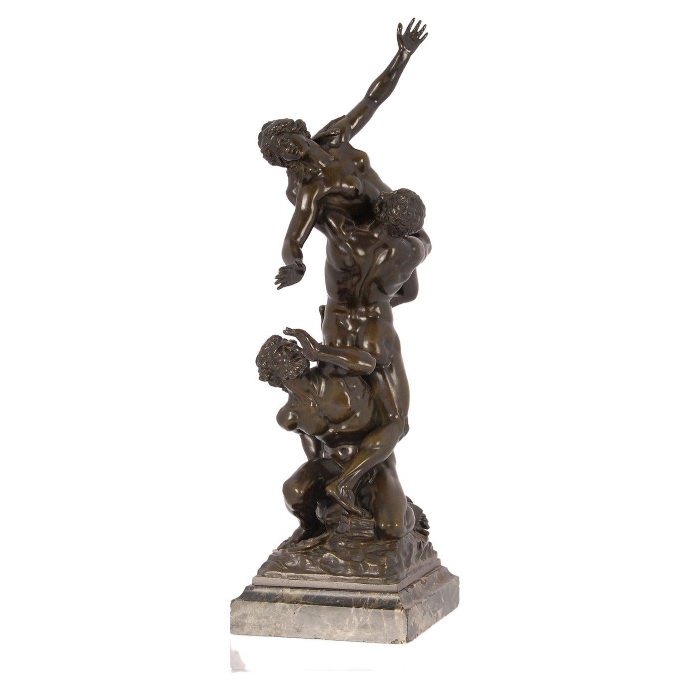 French Bronze Sculpture the Abduction of Sabine Women Giambologna Renaissance For Sale at 1stDibs