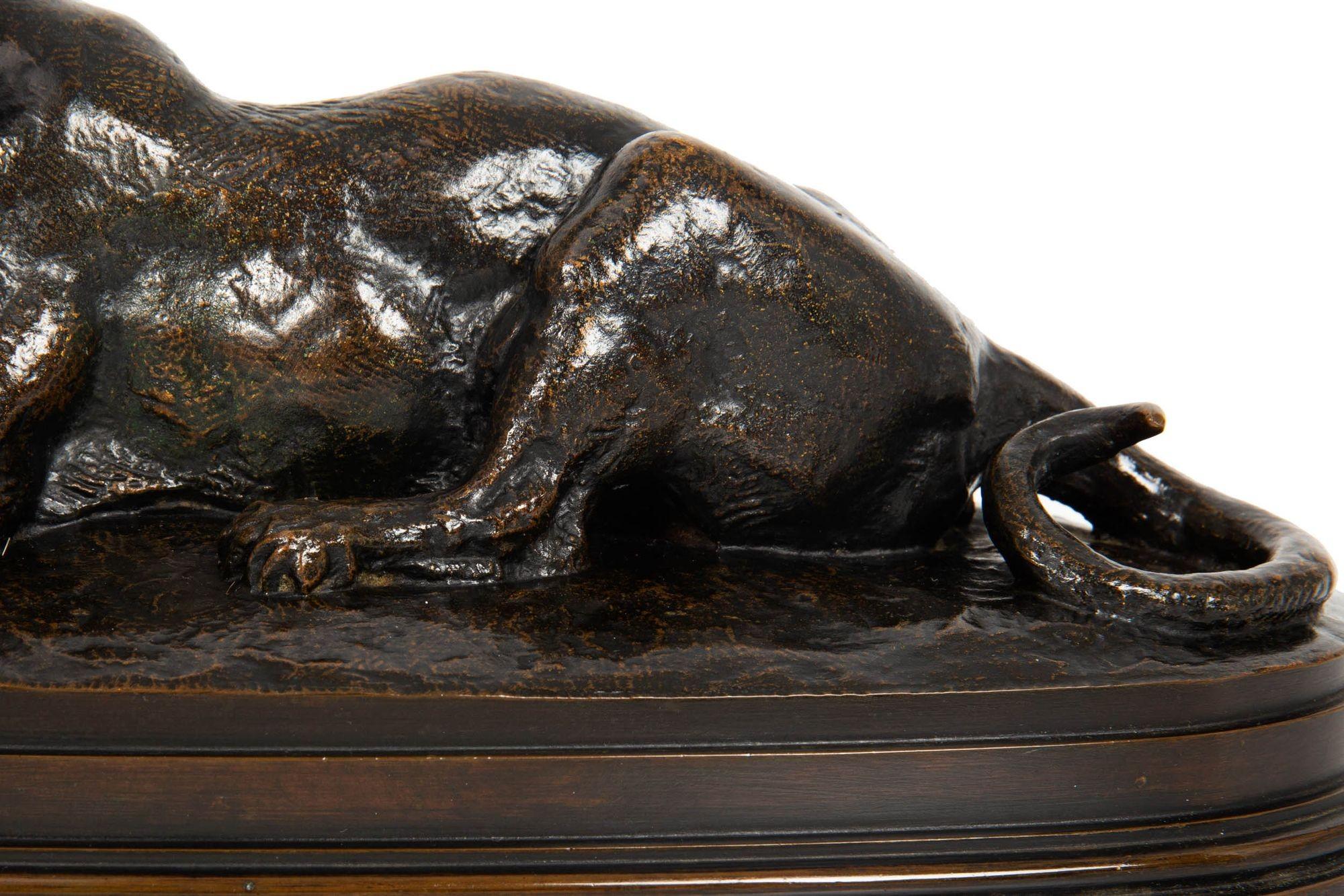 French Bronze Sculpture “Tiger Devouring Gazelle” after Antoine-Louis Barye For Sale 14
