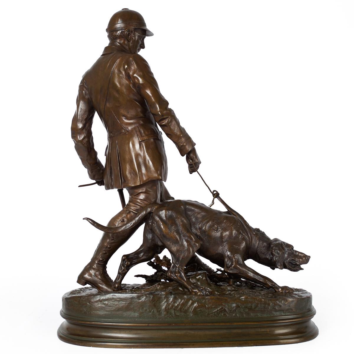 Français Sculpture française en bronze Valet de Limier de Pierre Jules Mene & Barbedienne en vente