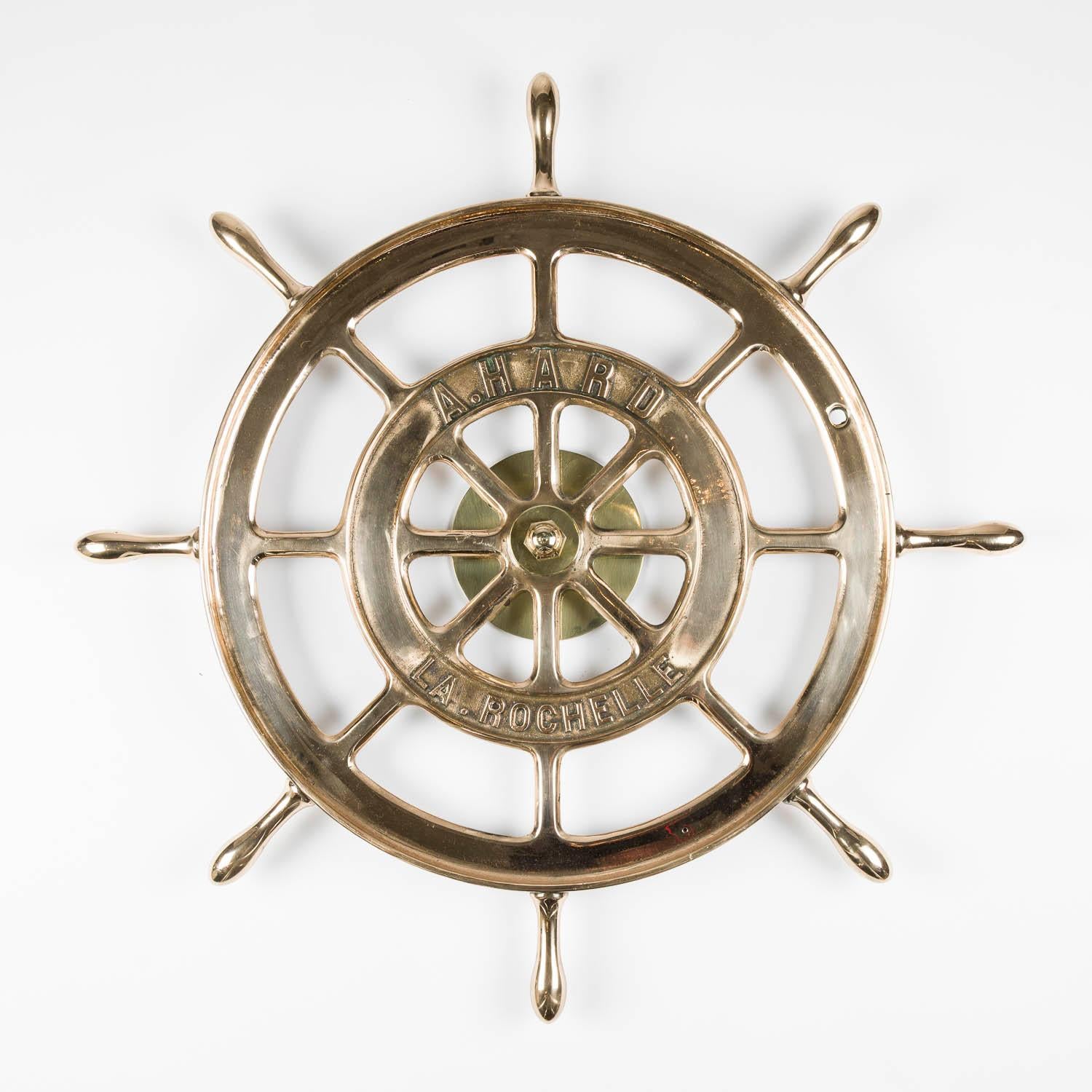 Roue de bateaux en bronze français, La Rochelle en vente 2