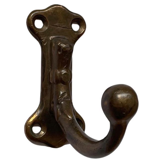 French Bronze Single Wall Hook For Sale