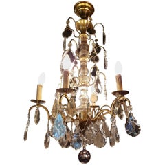 French Bronze Six-Light Chandelier 20th Century