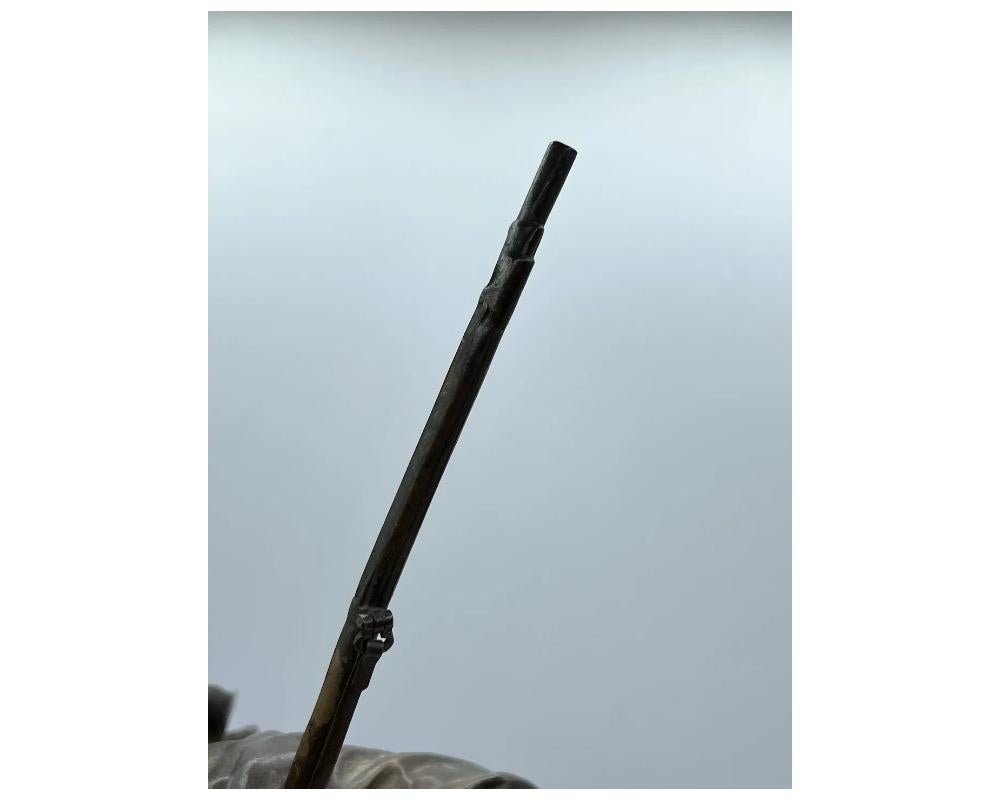 French Bronze Soldier with Rifle by Aristide Croisy 4