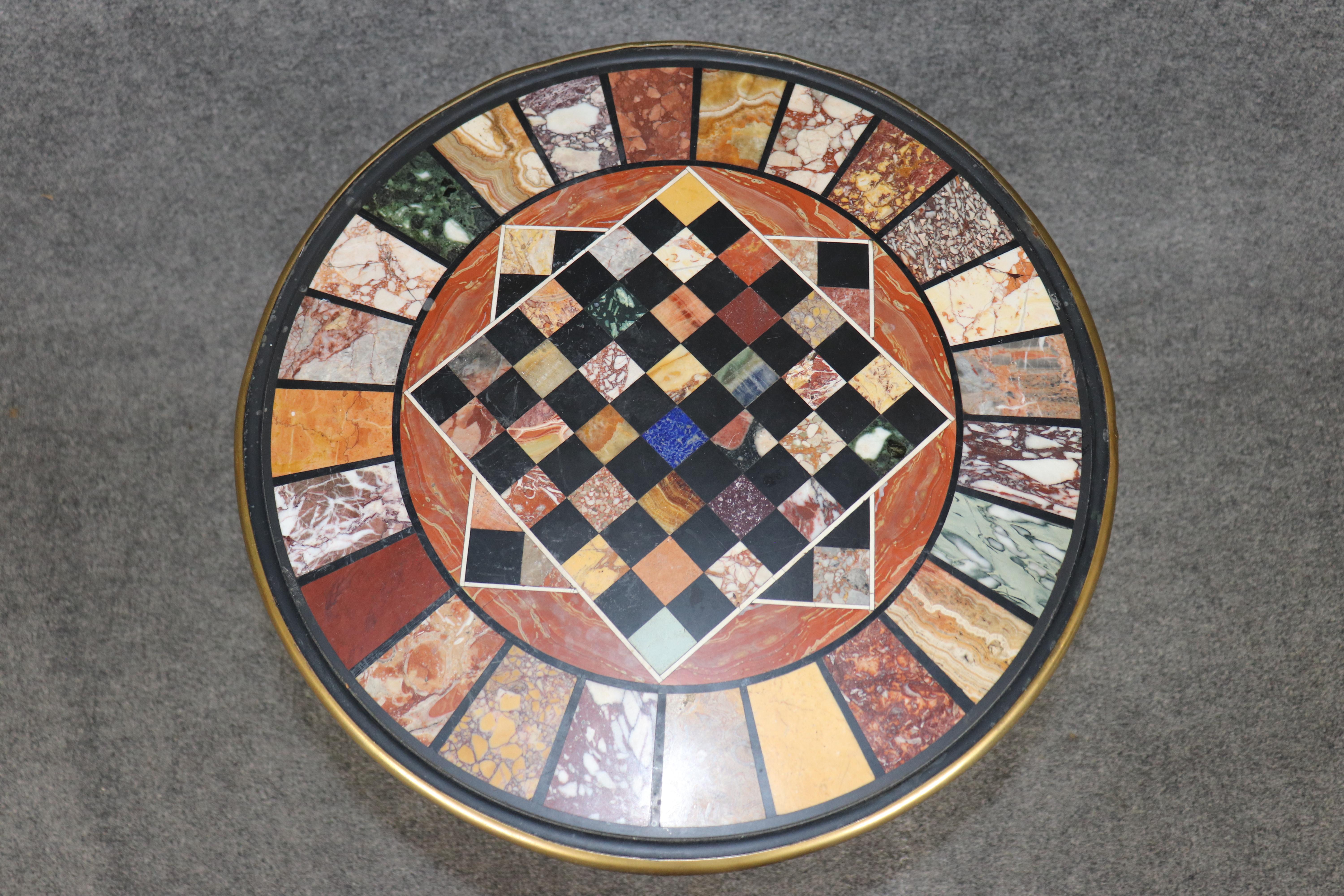 French 19th Century Bronze Serpent Base Specimen Marble Pietra Dura Chess Table, Circa 1890s

This extraordinary French bronze and specimen marble chess or checkers table from the 1890s epitomizes the opulence and artistry of the Belle Époque era.