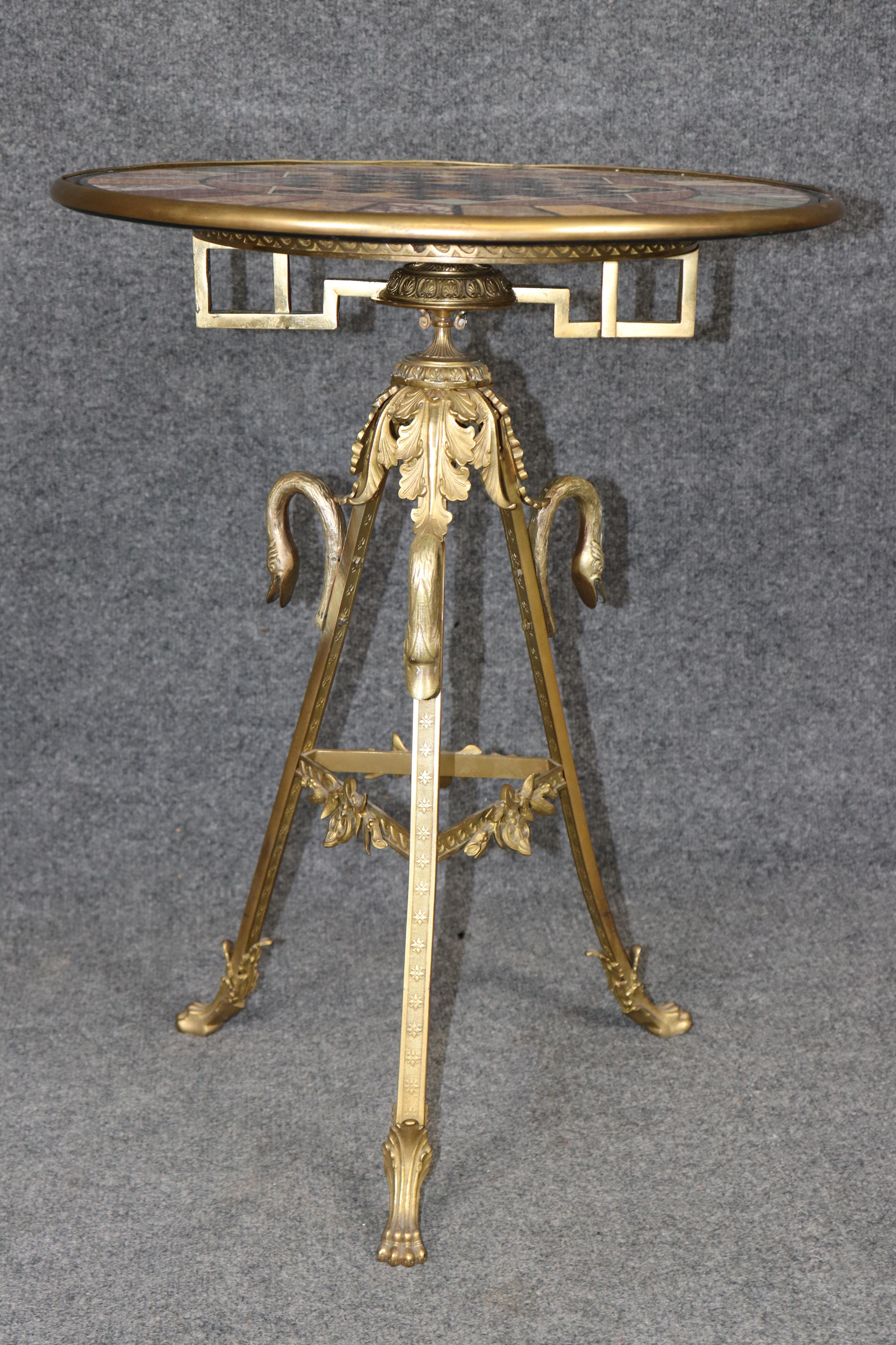 French Bronze Specimen Marble Bronze Pietra Dura Games Chess Checkers Table For Sale 2