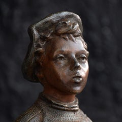 French Bronze Spelter Figure by Siffleur "The Little Whistling Boy", circa 1890