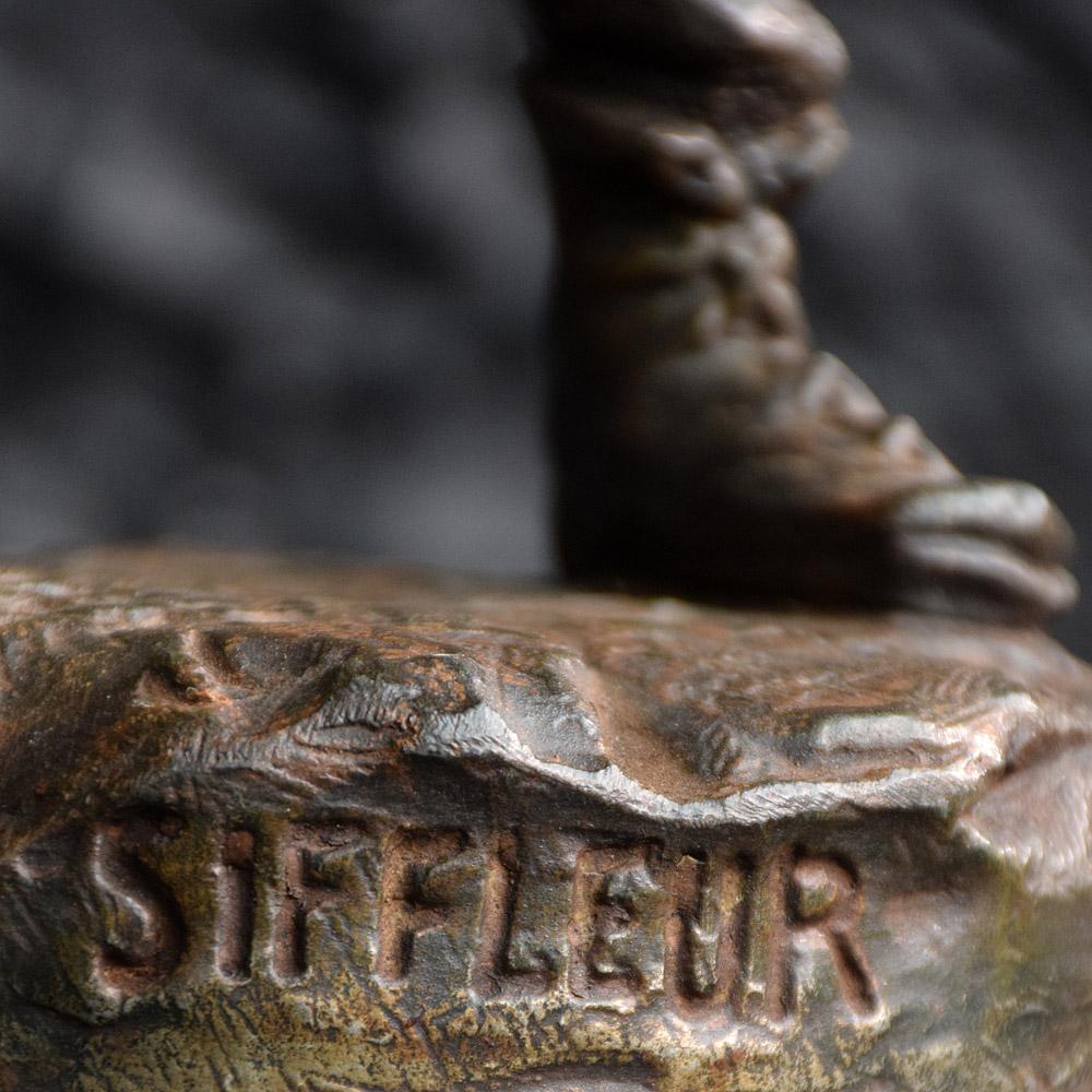 French Bronze Spelter Figure by Siffleur 