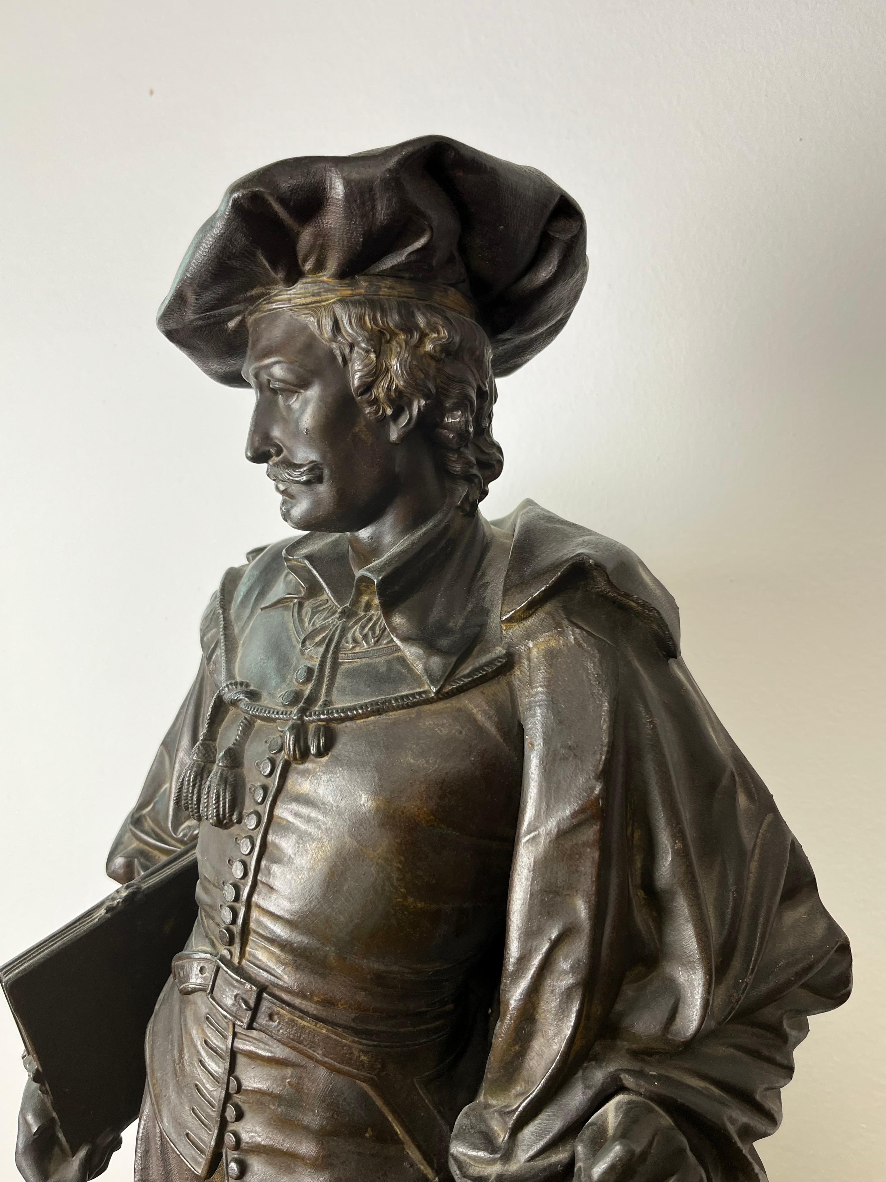 Statua di bronzo francese, anni '30 in vendita 1
