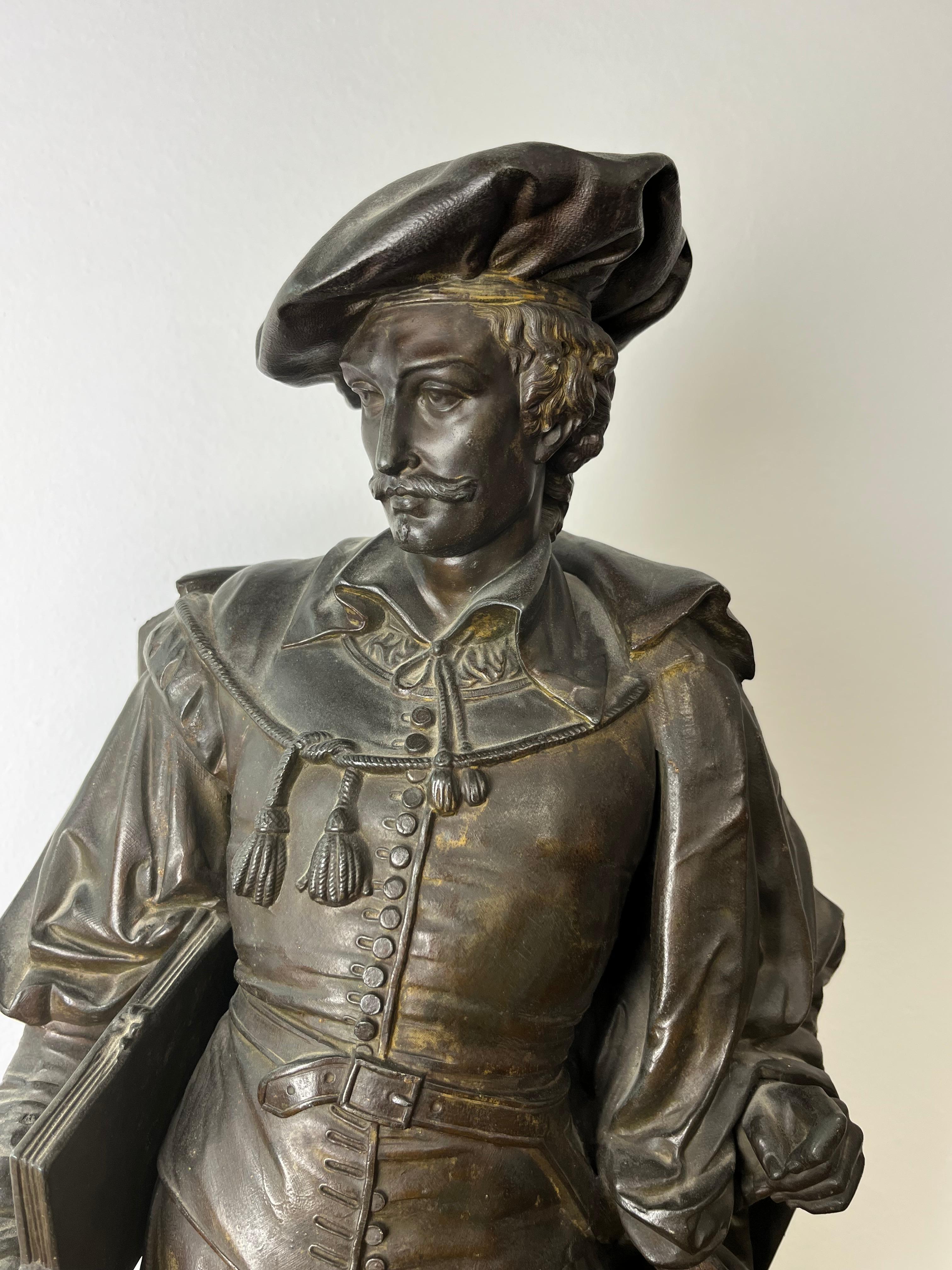 Statua di bronzo francese, anni '30 in vendita 2