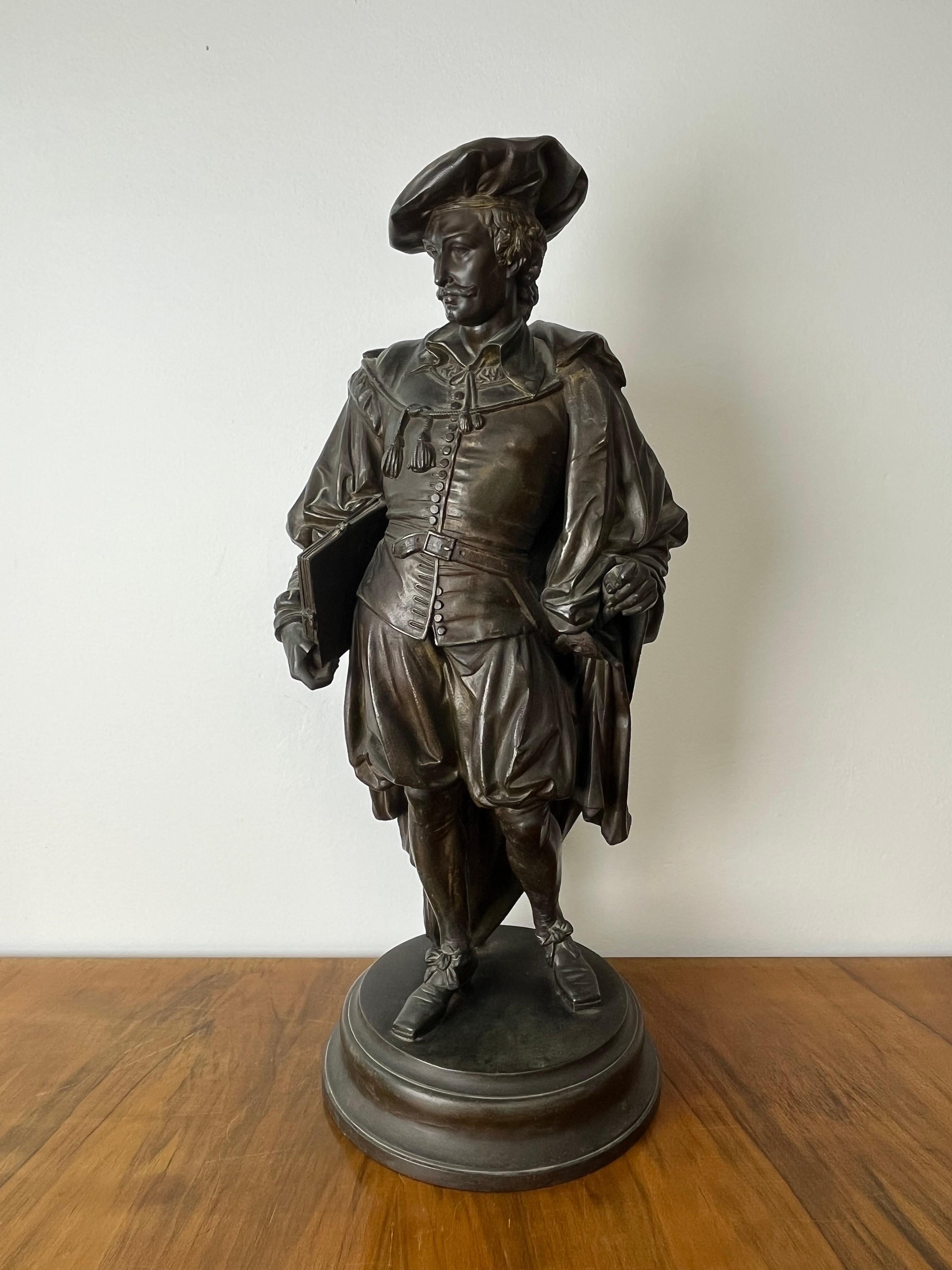 Statua di bronzo francese, anni '30 in vendita 3