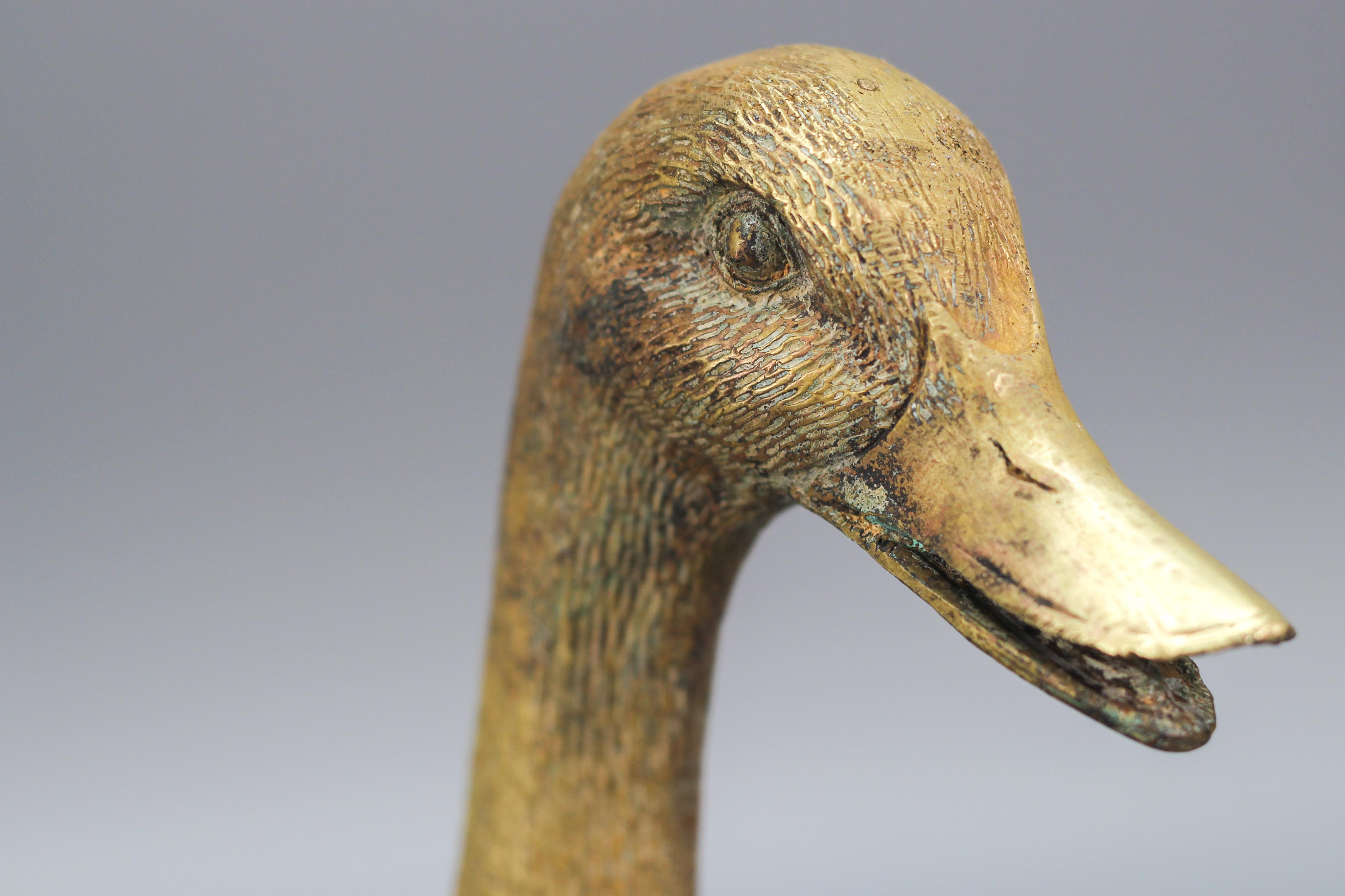 French Bronze Statue of a Standing Duck, circa 1950s 5