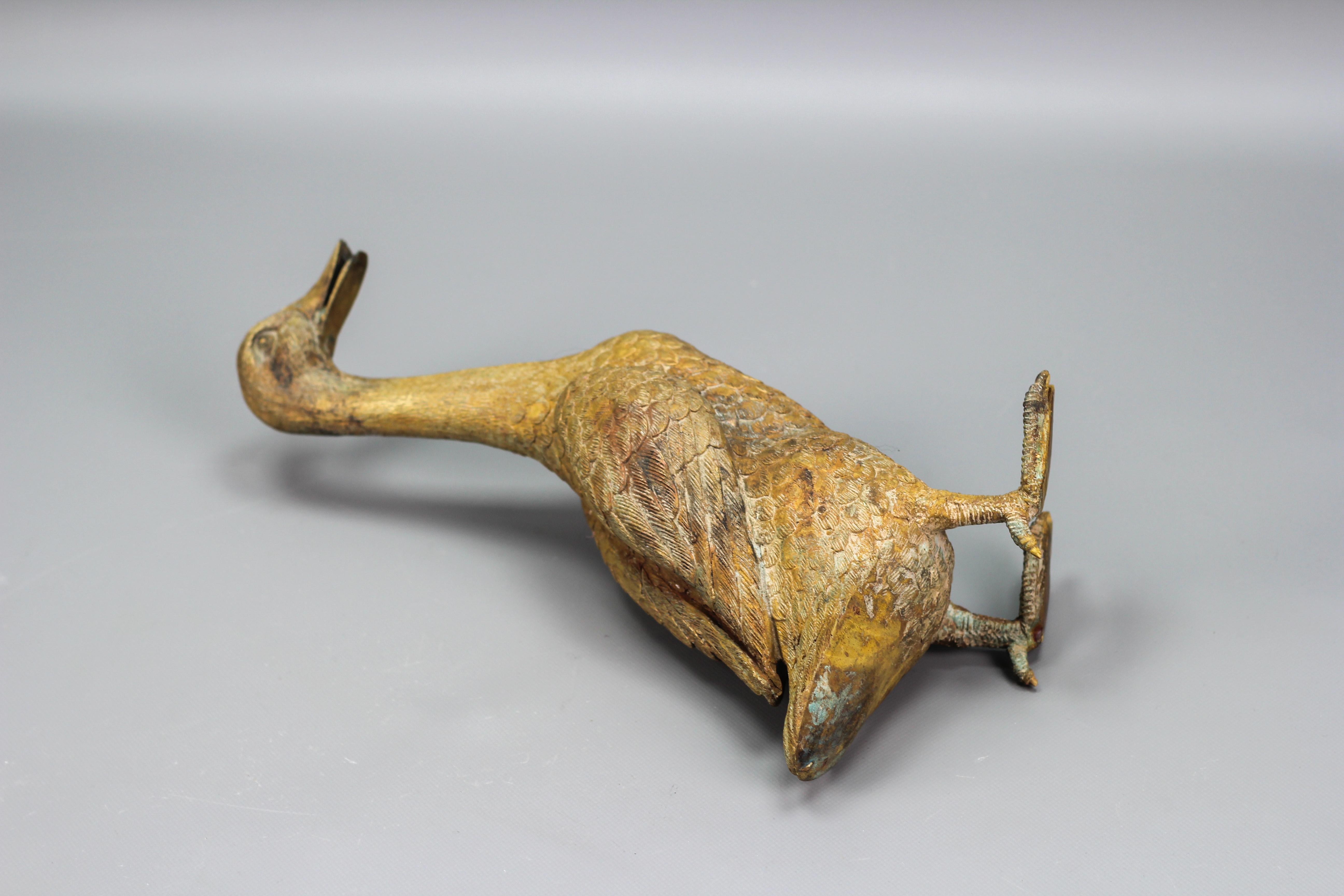 French Bronze Statue of a Standing Duck, circa 1950s 11