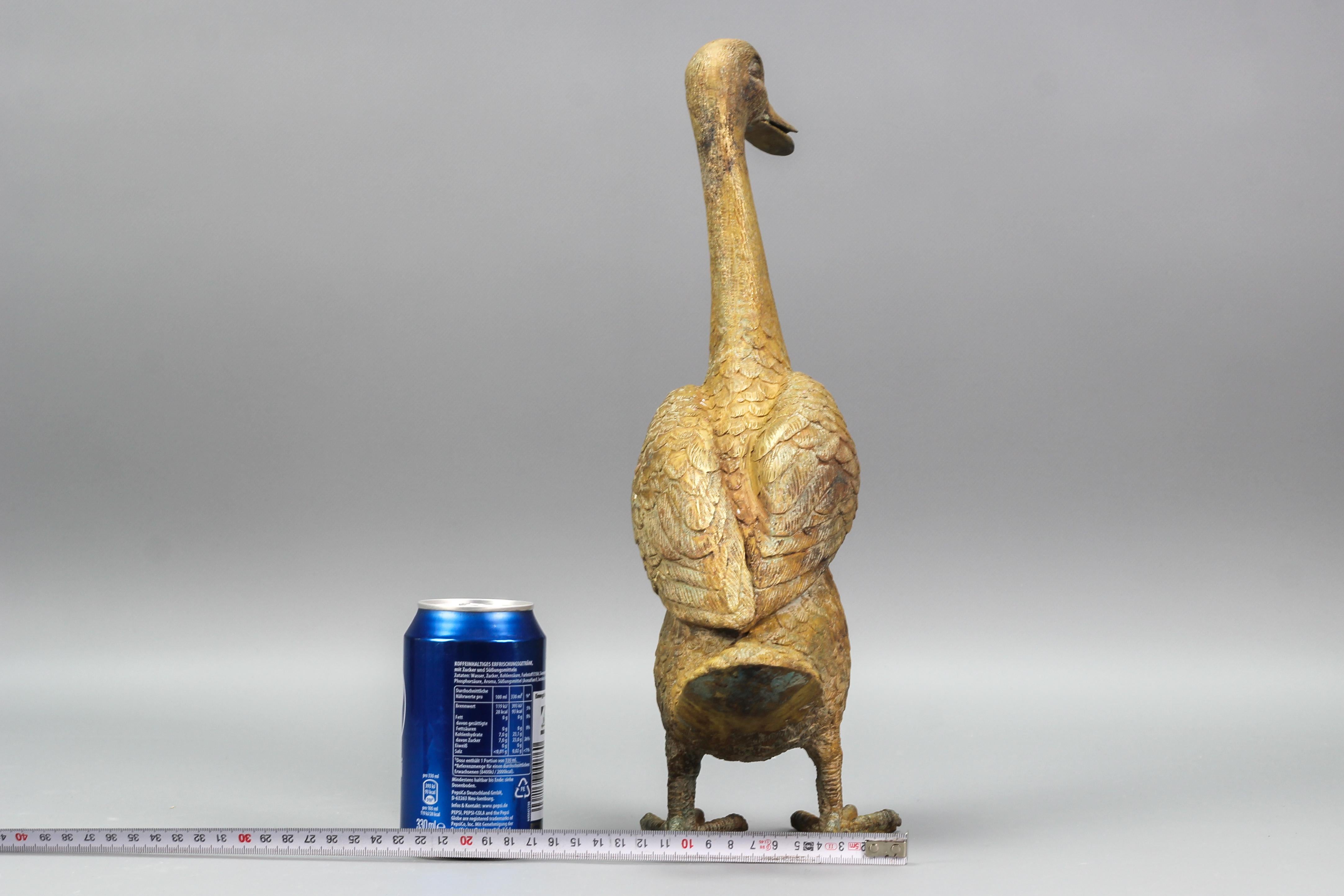 French Bronze Statue of a Standing Duck, circa 1950s 13