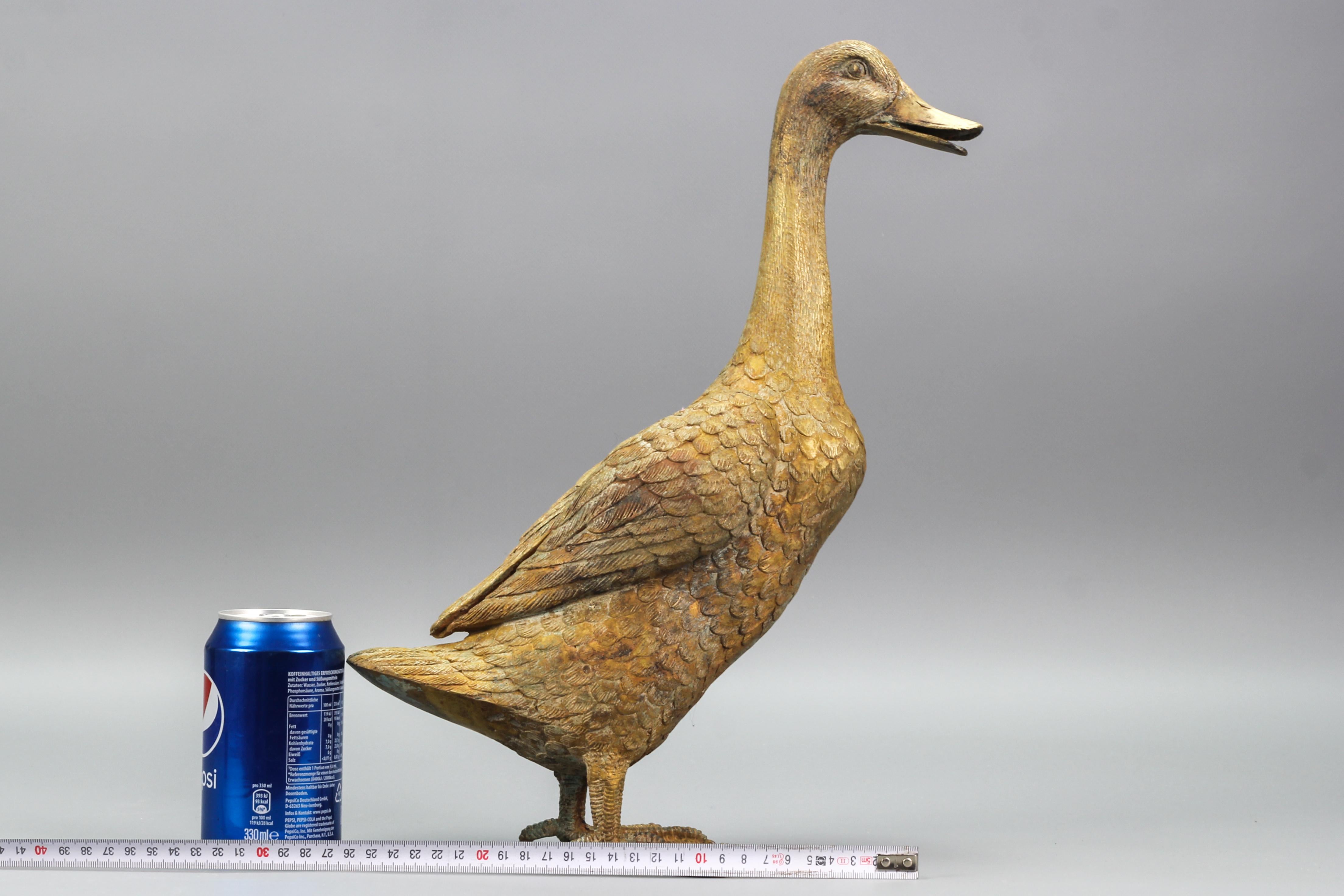 French Bronze Statue of a Standing Duck, circa 1950s 15