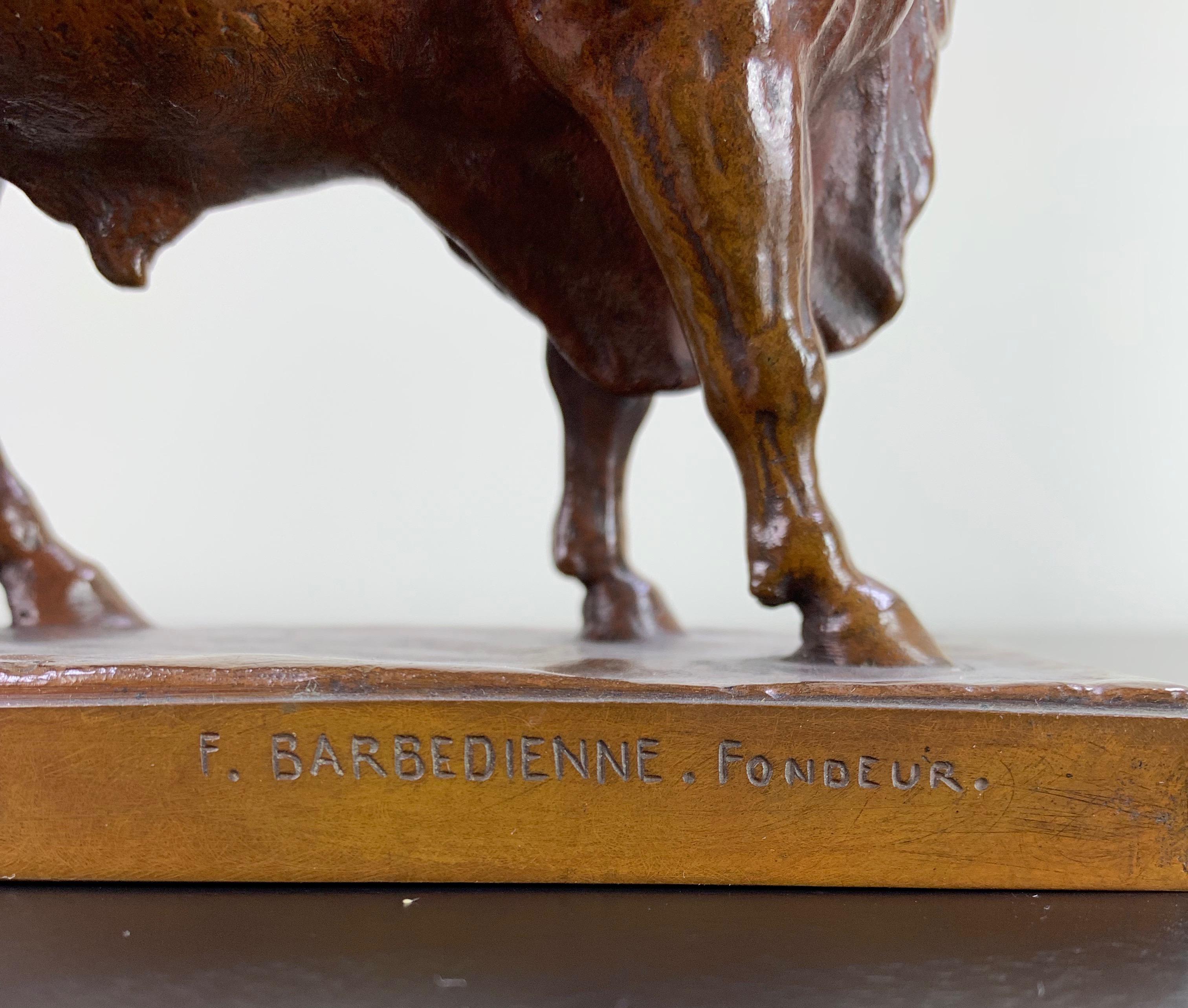 Étude française en bronze d'un taureau baptiste libellule en forme de taureau, 19ème siècle Bon état à Philadelphia, PA