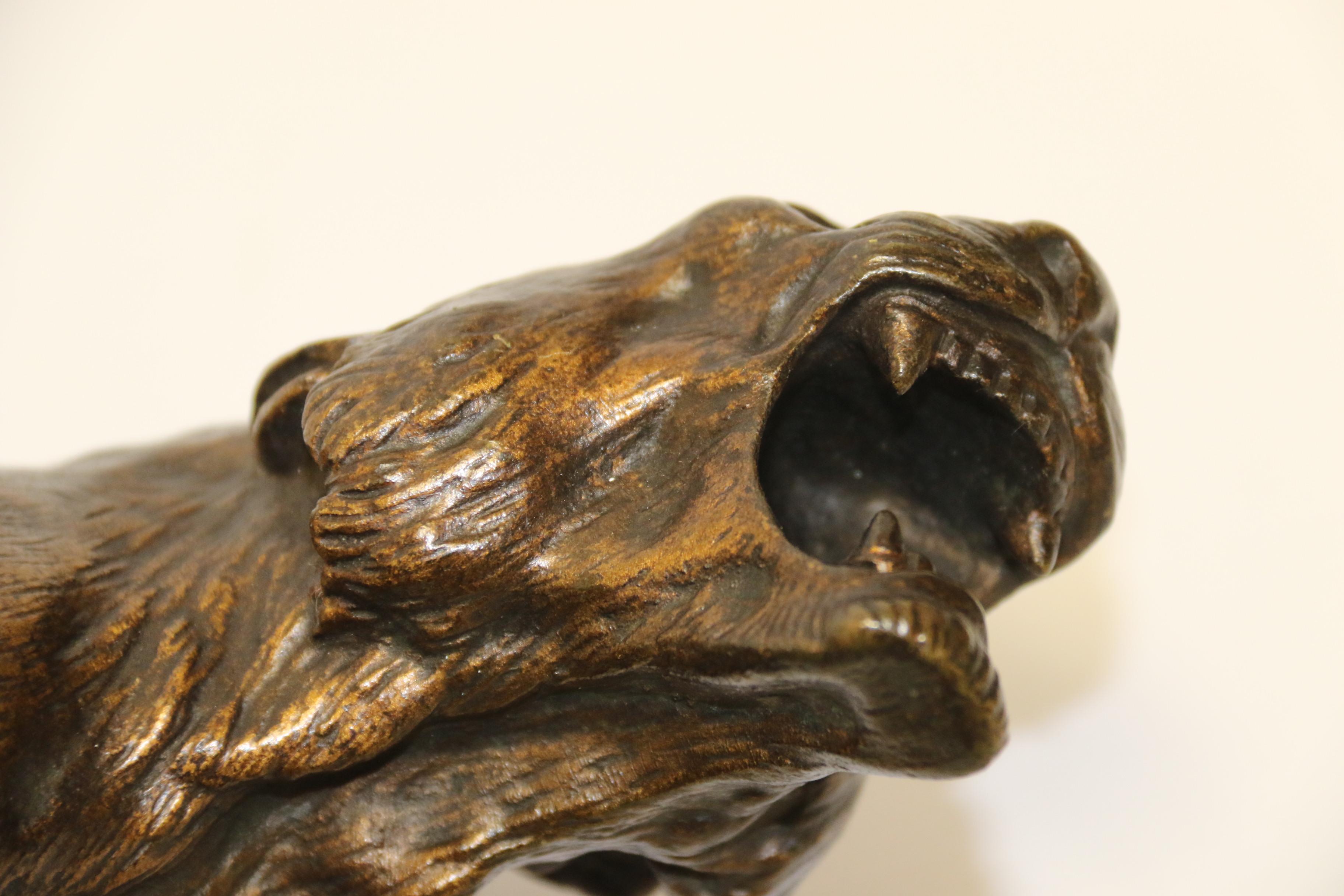 French Bronze Study of a Panther, Signed T Cartier, circa 1910 For Sale 5