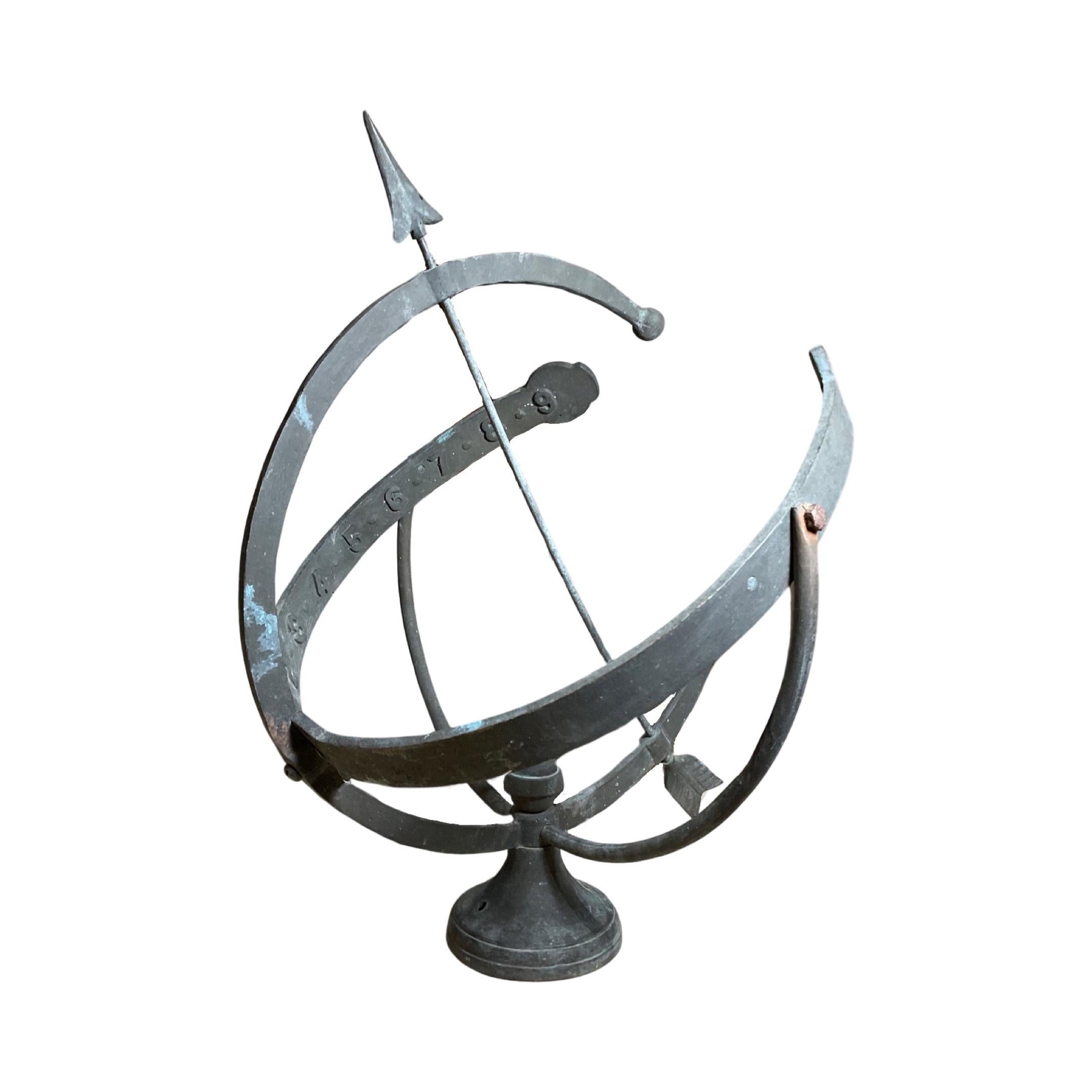 French Bronze Sundial For Sale 1