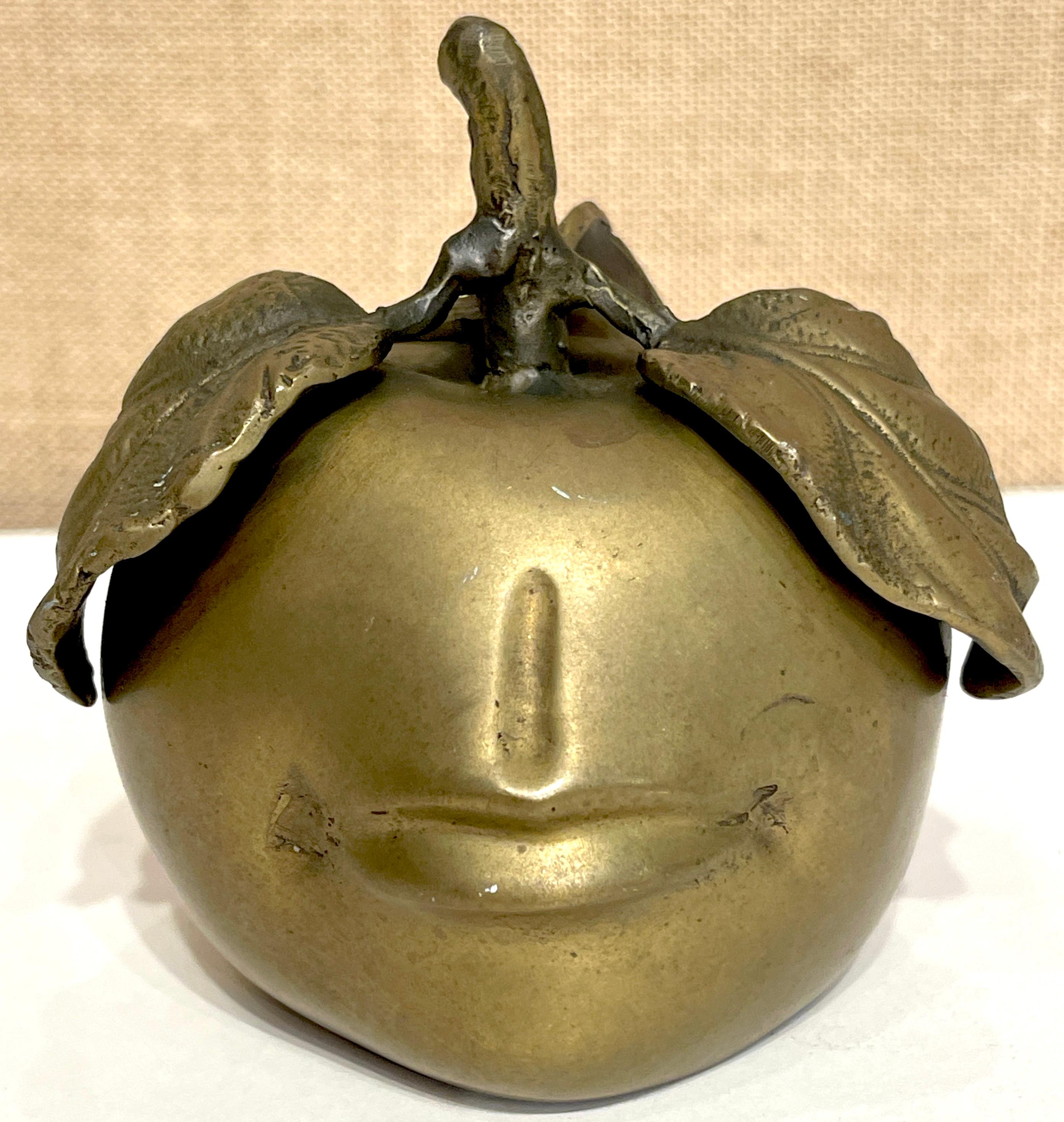French Bronze Surrealist Bronze Apple Sculpture Style of Claude Lalanne

A charming French Bronze Surrealist Apple Sculpture, made in the style reminiscent of the renowned artist Claude Lalanne. Standing at a modest 5 inches in height and 5 inches