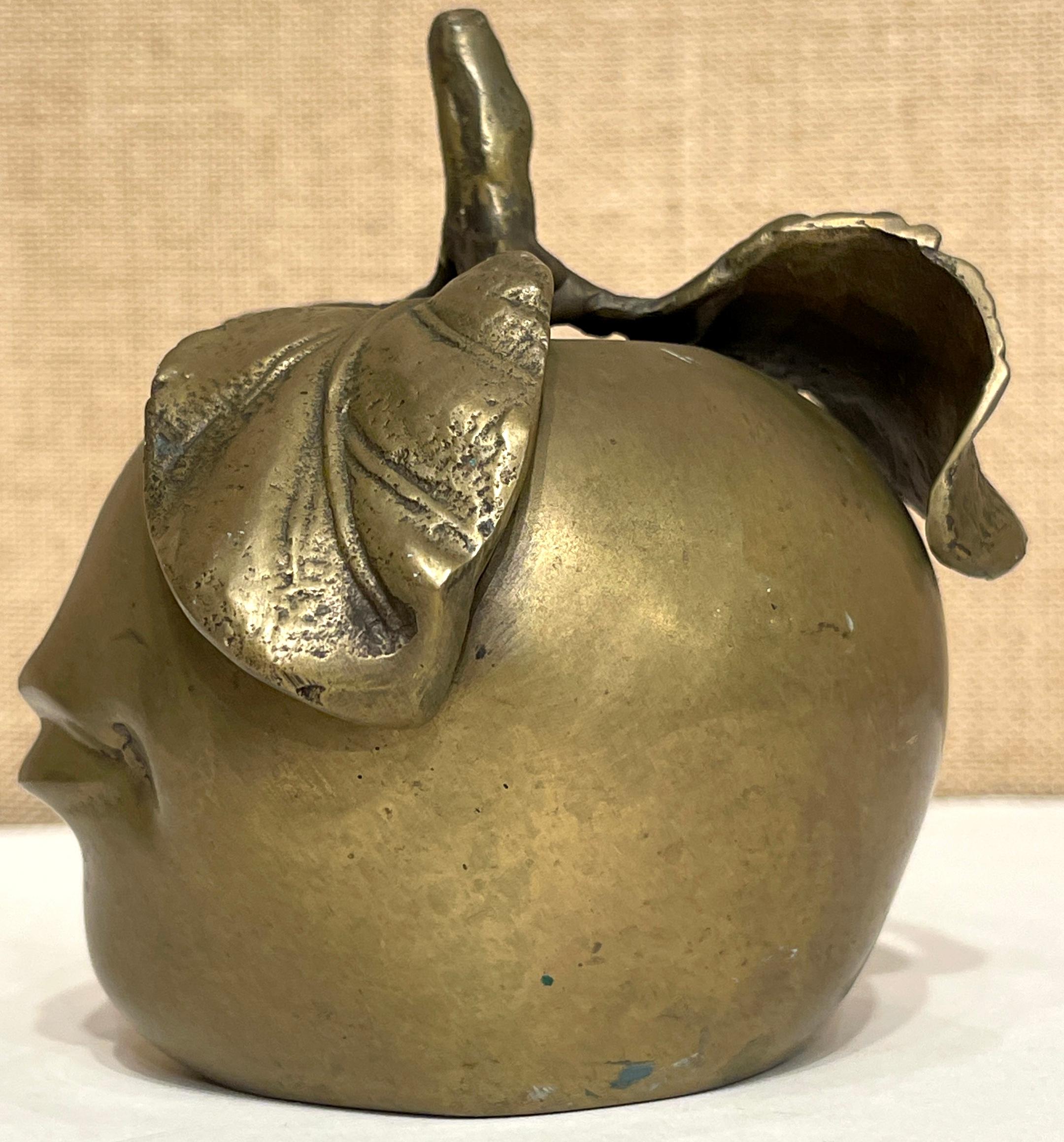 French Bronze Surrealist Bronze Apple Sculpture Style of Claude Lalanne 1