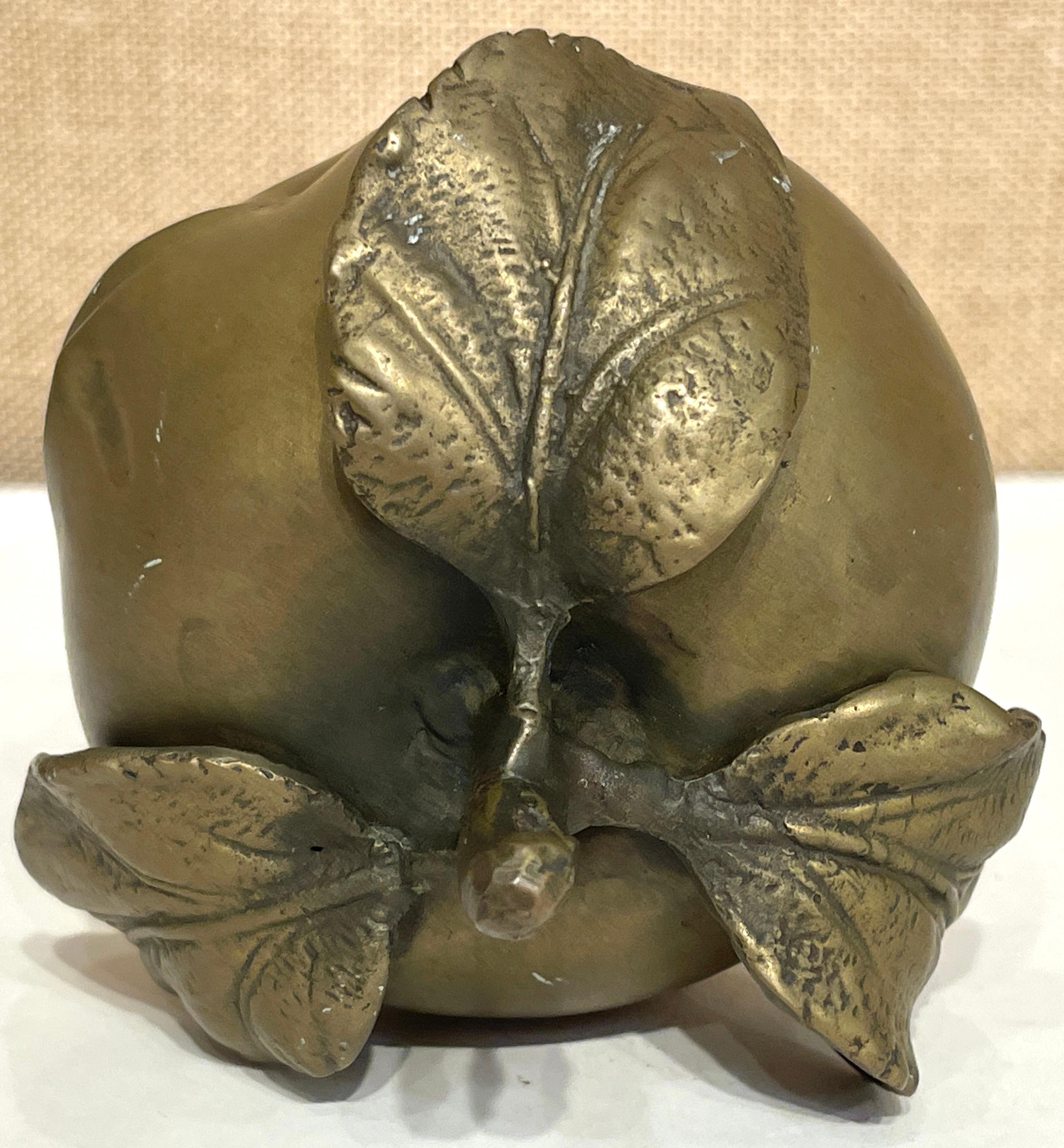 French Bronze Surrealist Bronze Apple Sculpture Style of Claude Lalanne 3