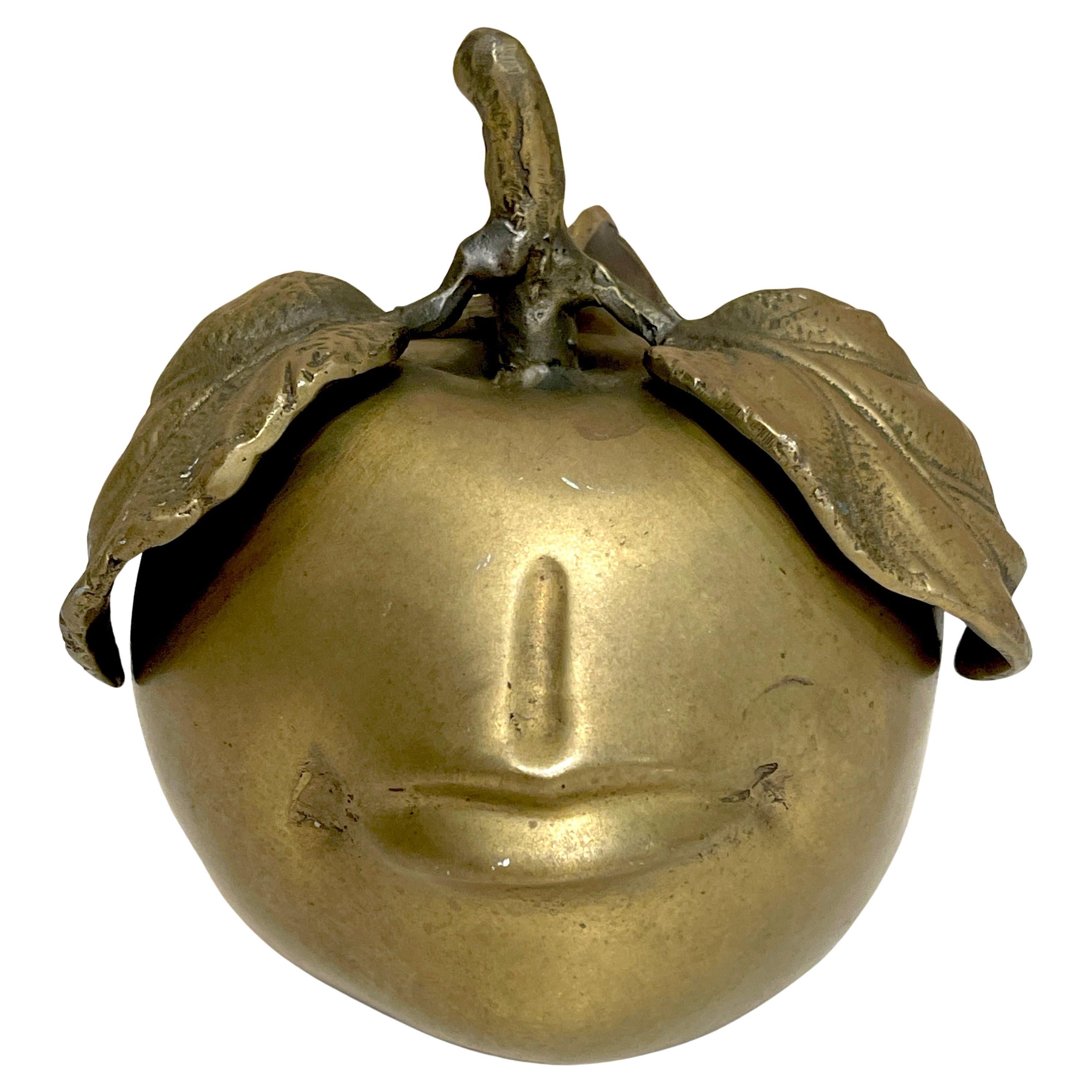 French Bronze Surrealist Bronze Apple Sculpture Style of Claude Lalanne For Sale