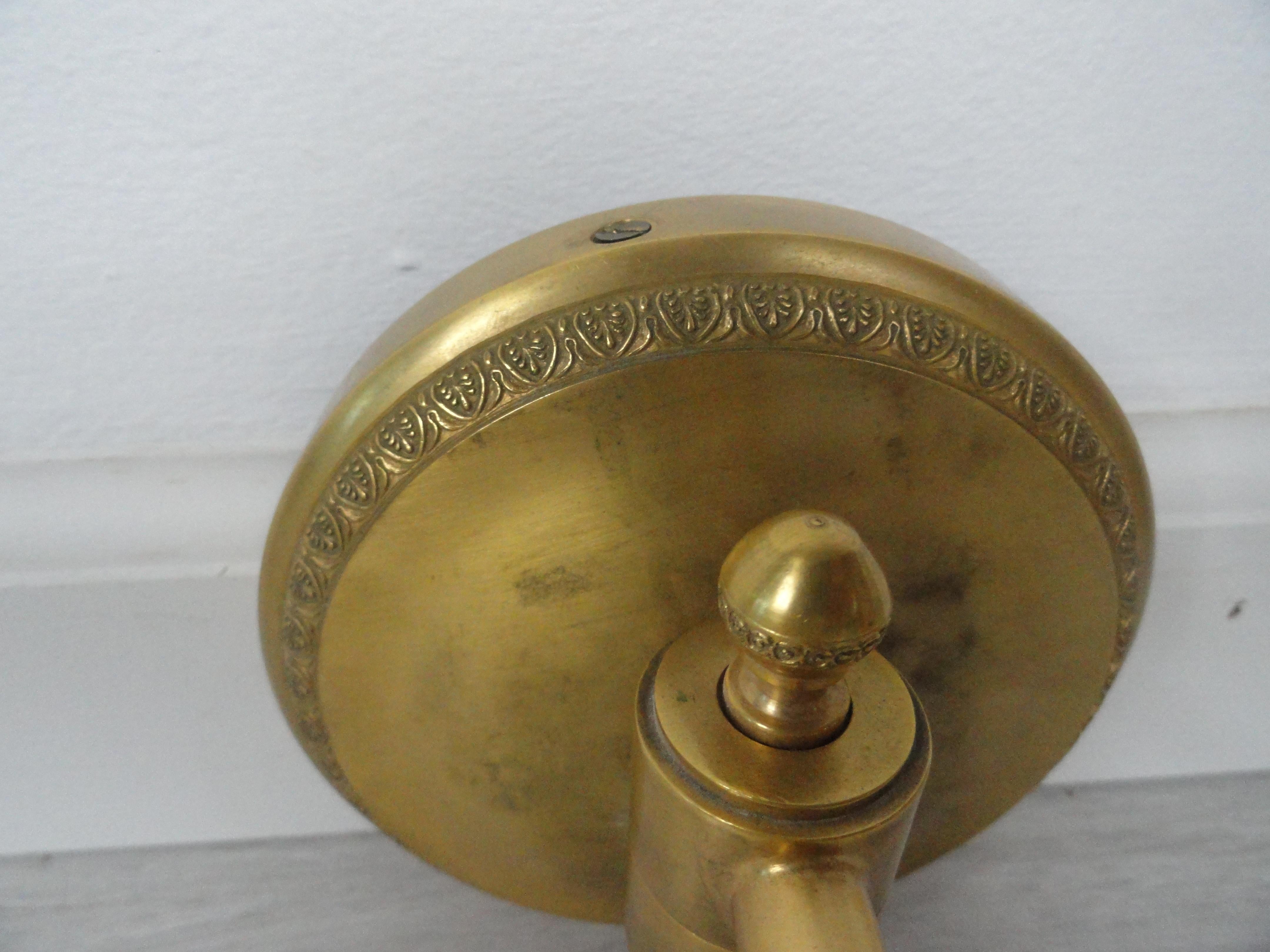 French Bronze Swing-Arm Wall Lamp For Sale 3