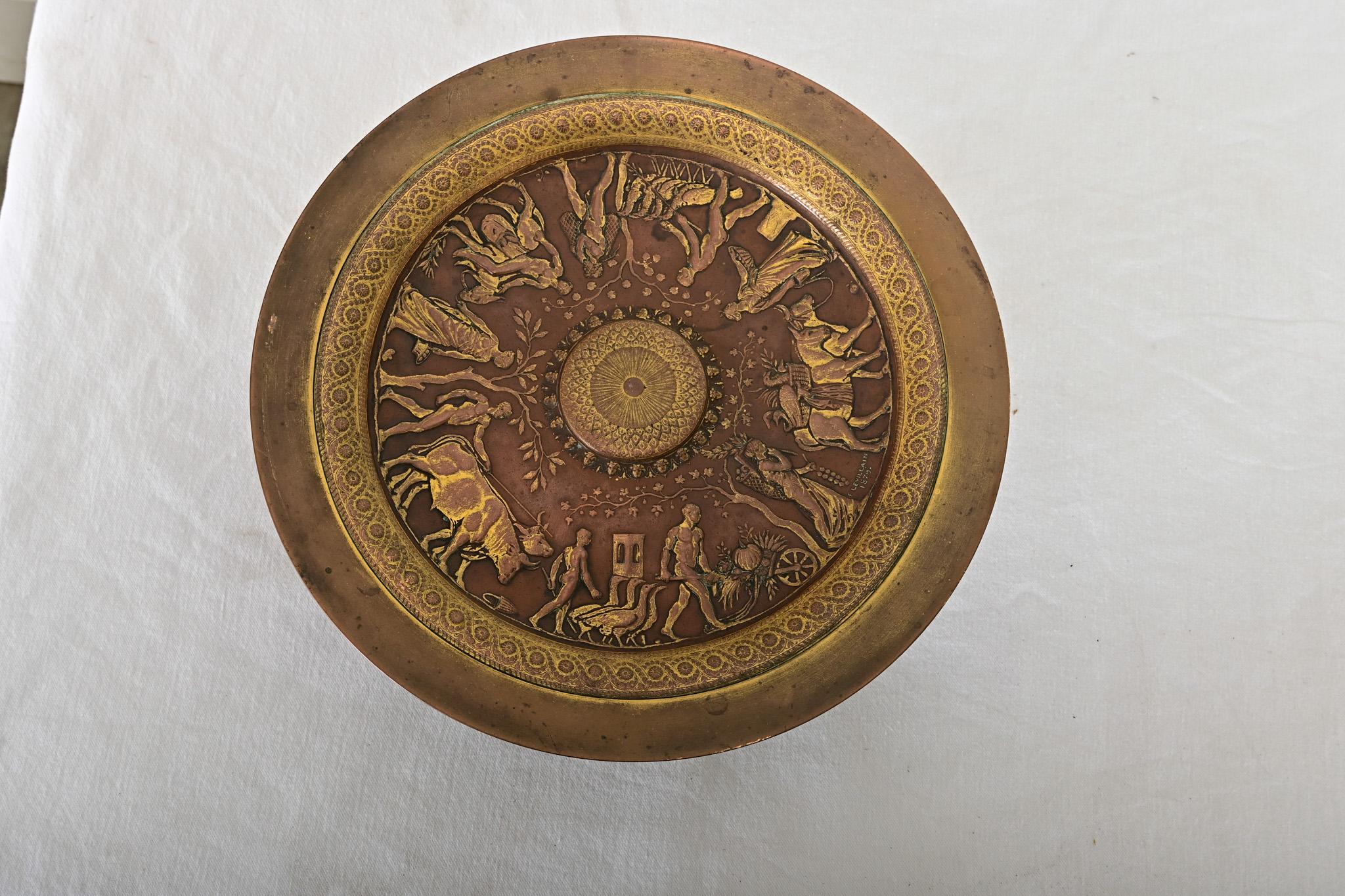 Neoclassical French Bronze Tazza Dish by F. Levillain for Barbedienne