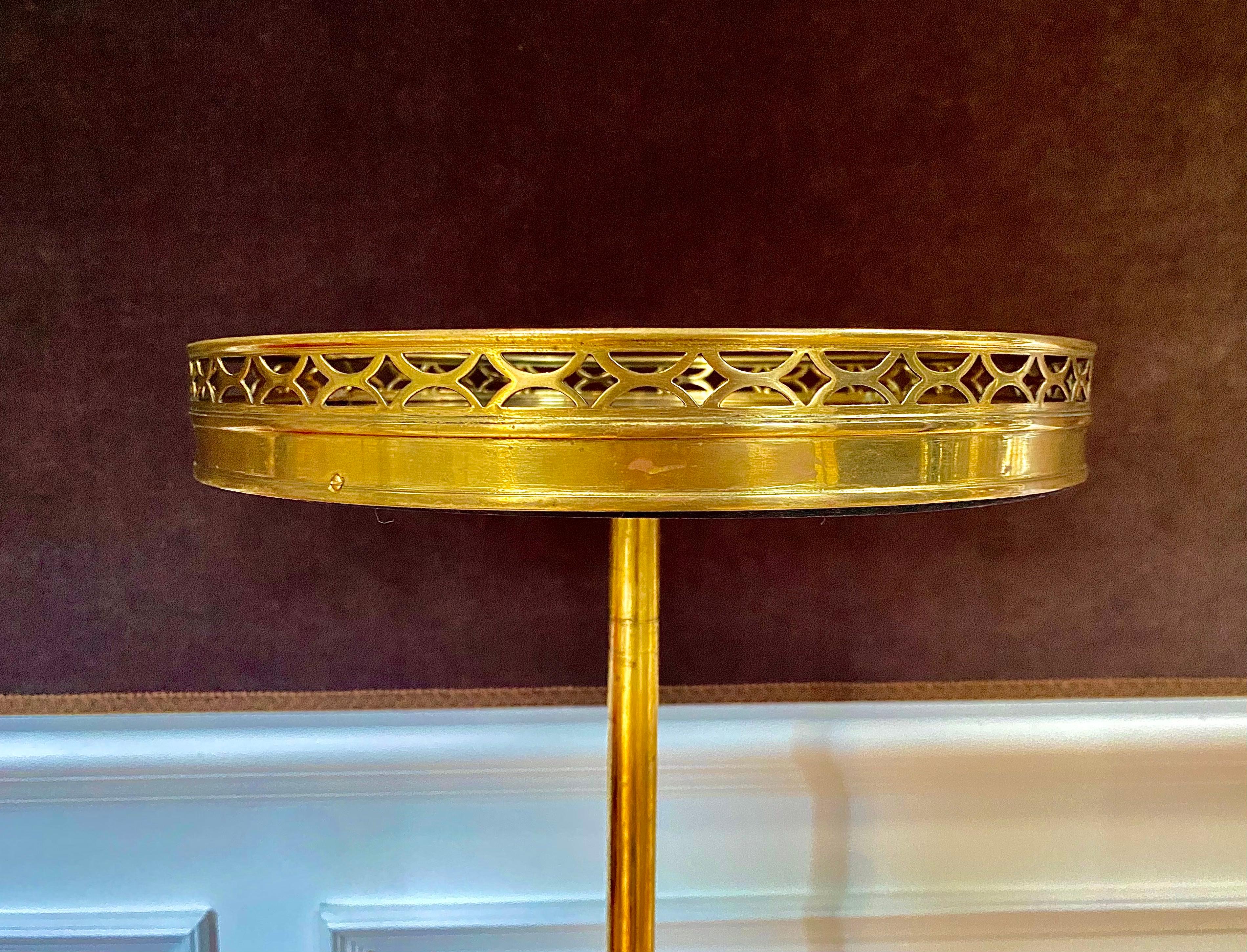 French Bronze Guéridon Side Table in the Manner of Maison Toulouse, Telescopic 3