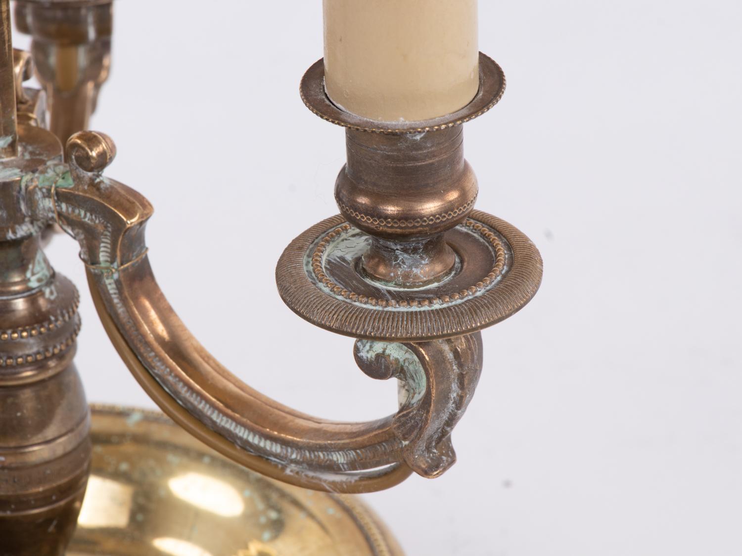 Französische Bouillotte-Lampe aus Bronze und Zinn im Louis-XV-Stil, 19. Jahrhundert im Angebot 1