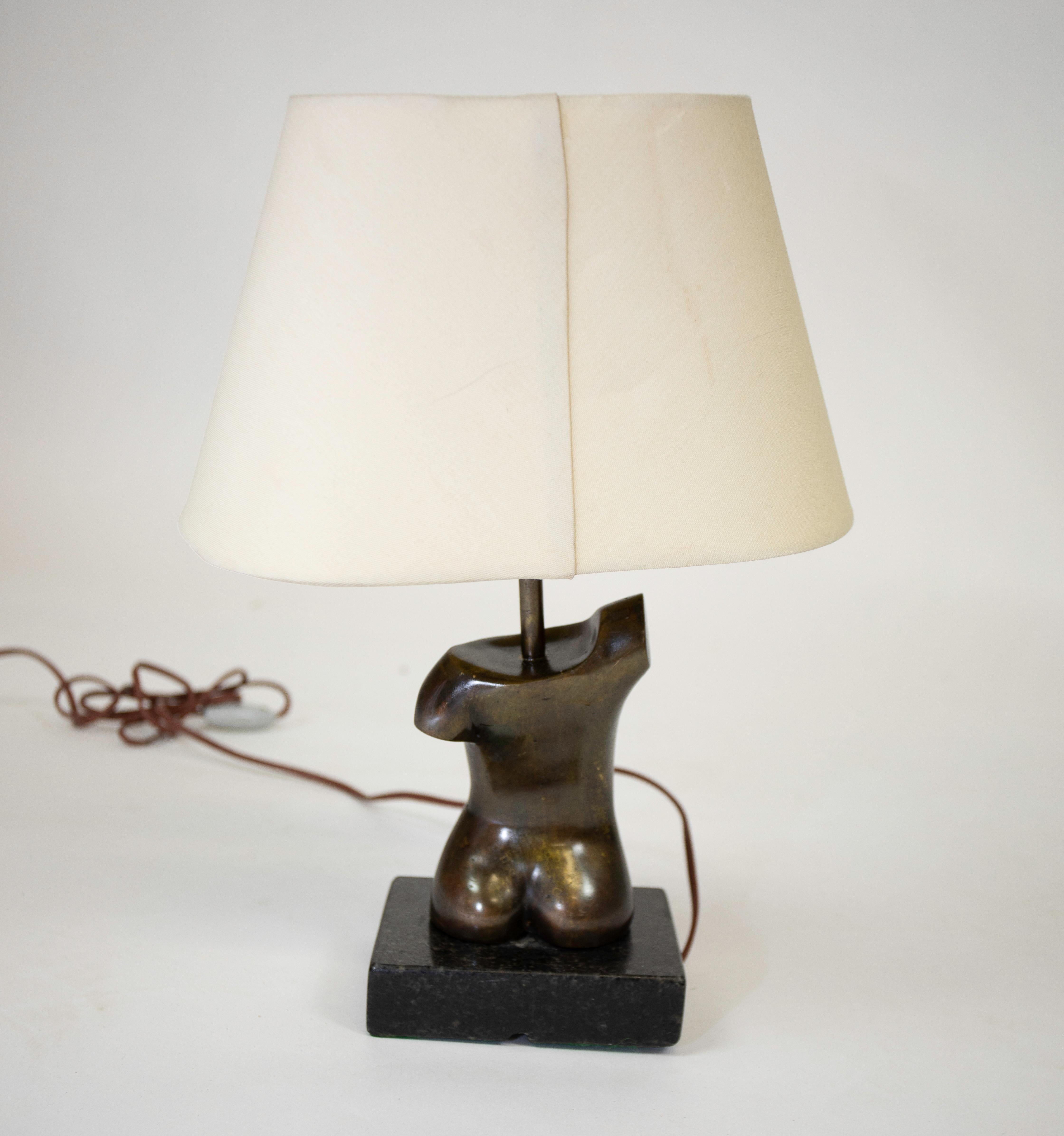 French Bronze Torso Lamp In Good Condition In West Palm Beach, FL
