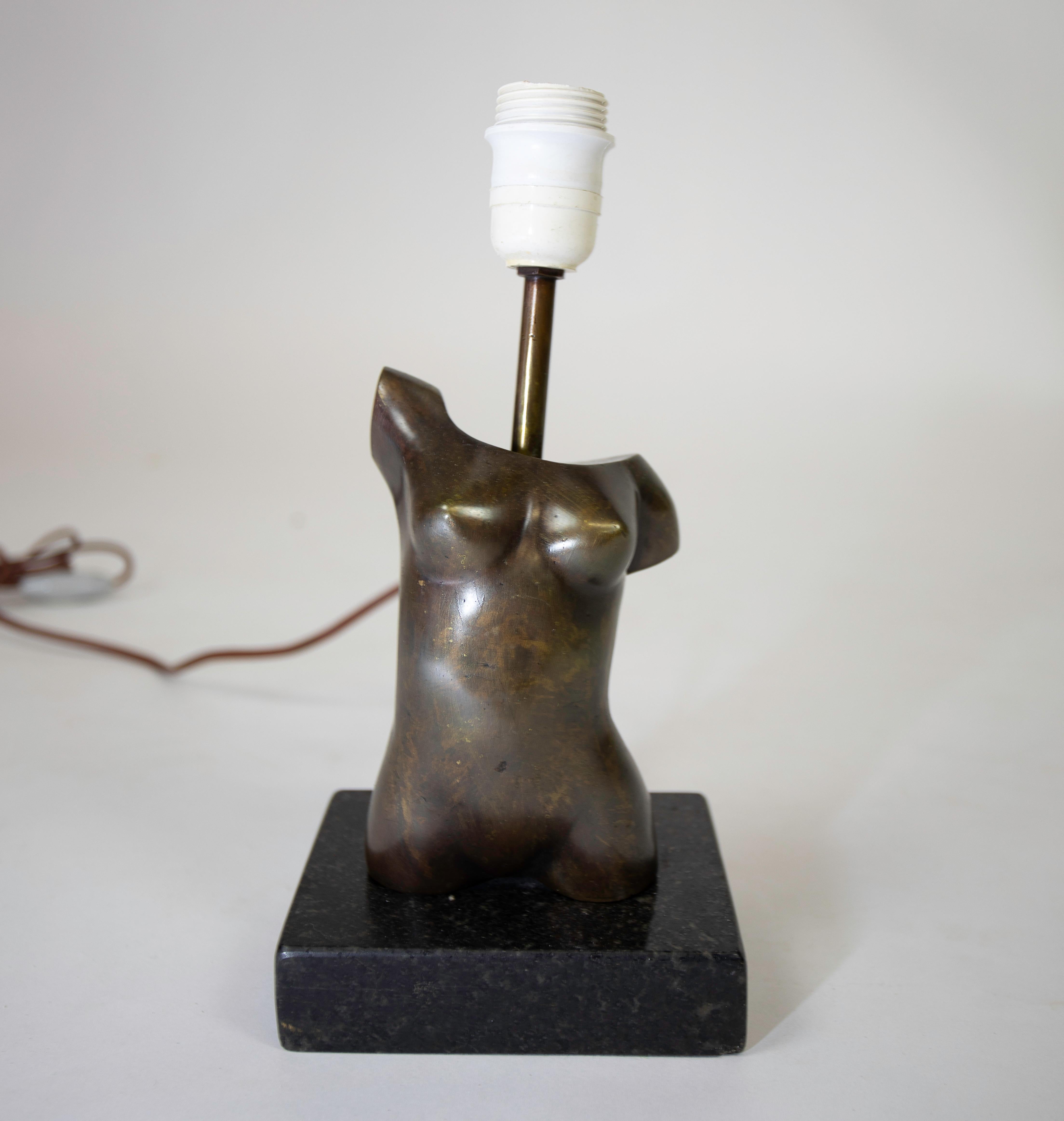 French Bronze Torso Lamp 1