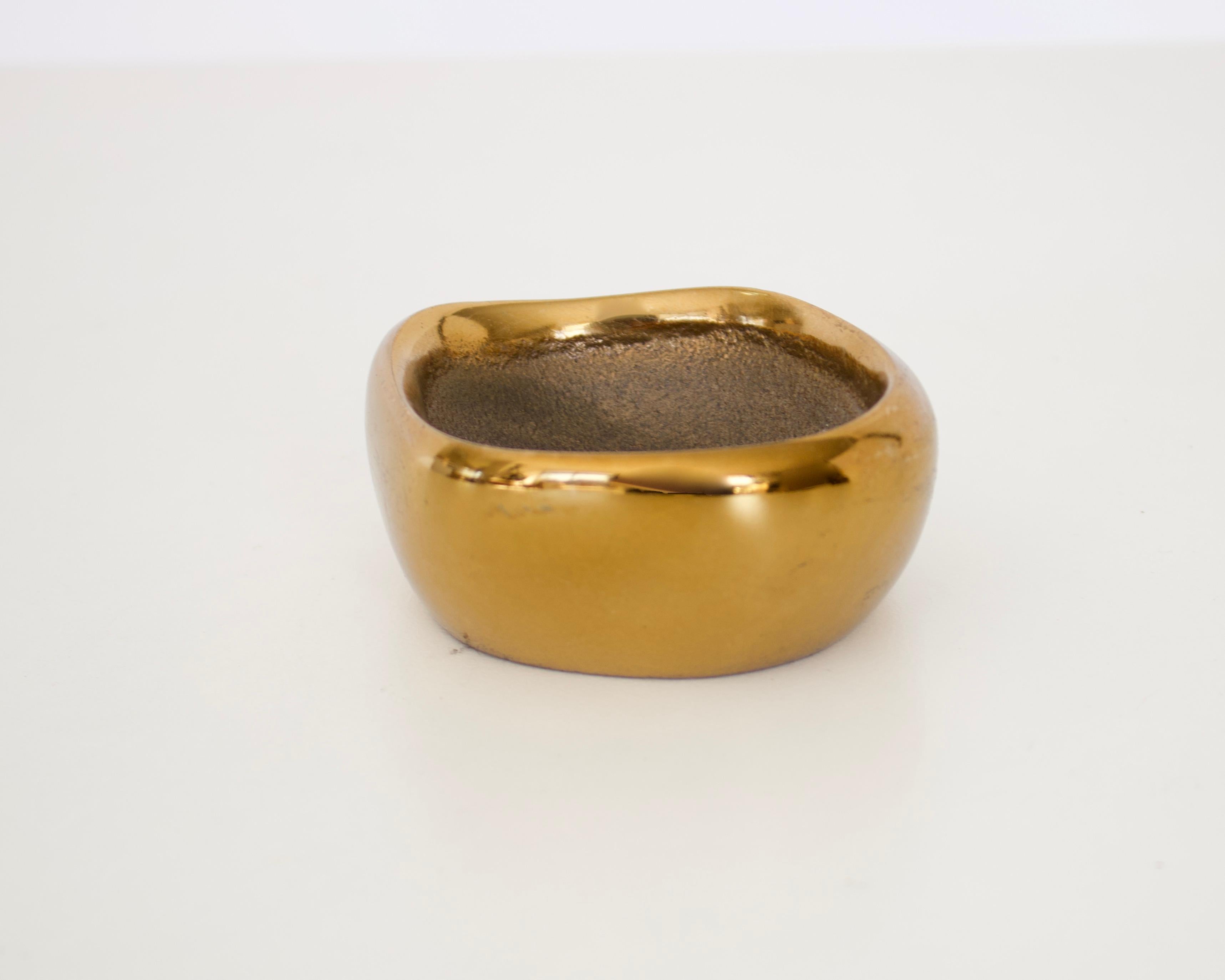 Mid-Century Modern French Bronze Vide Poche or Ashtray by Monique Gerber